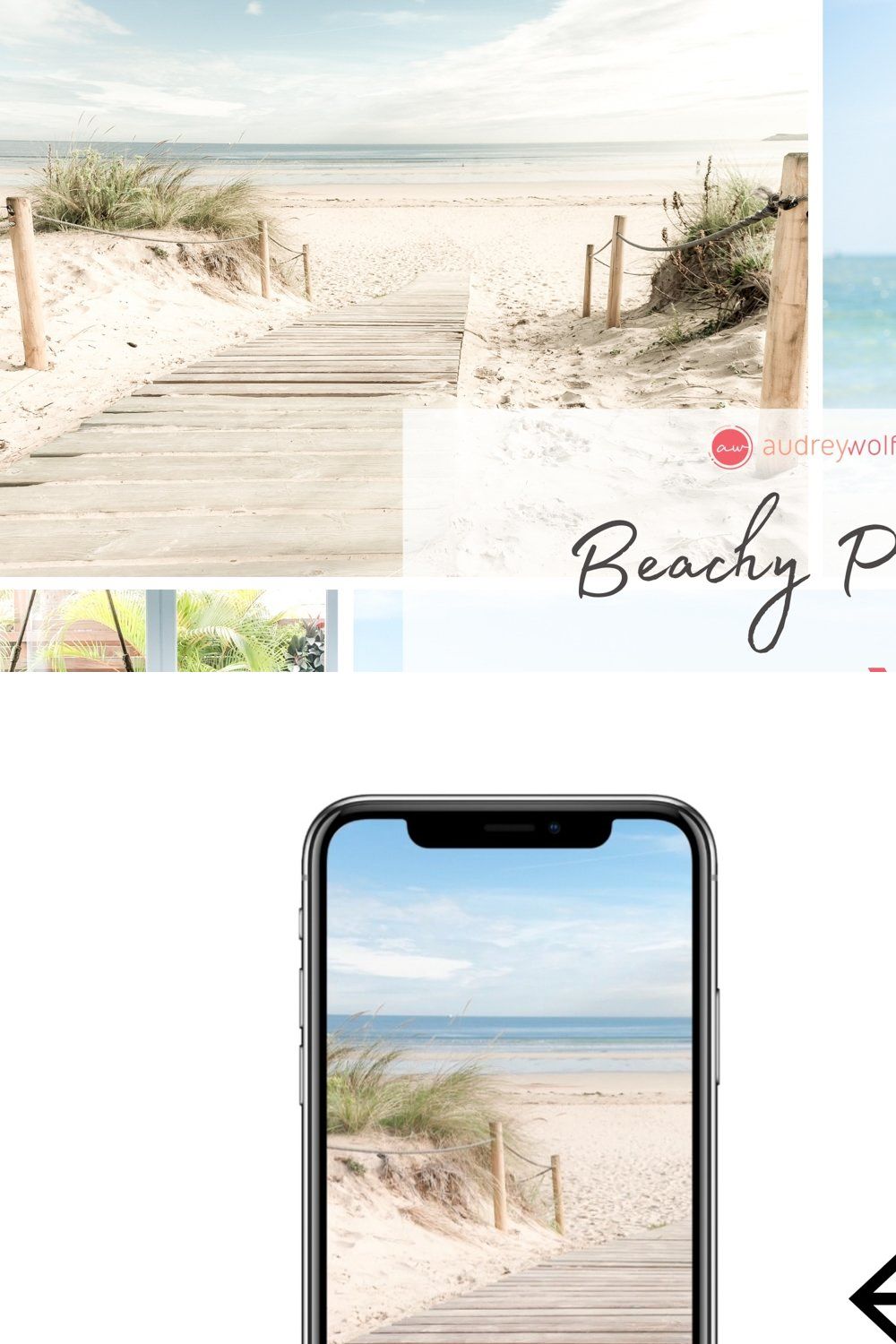 Beachy Lightroom Preset Collection pinterest preview image.