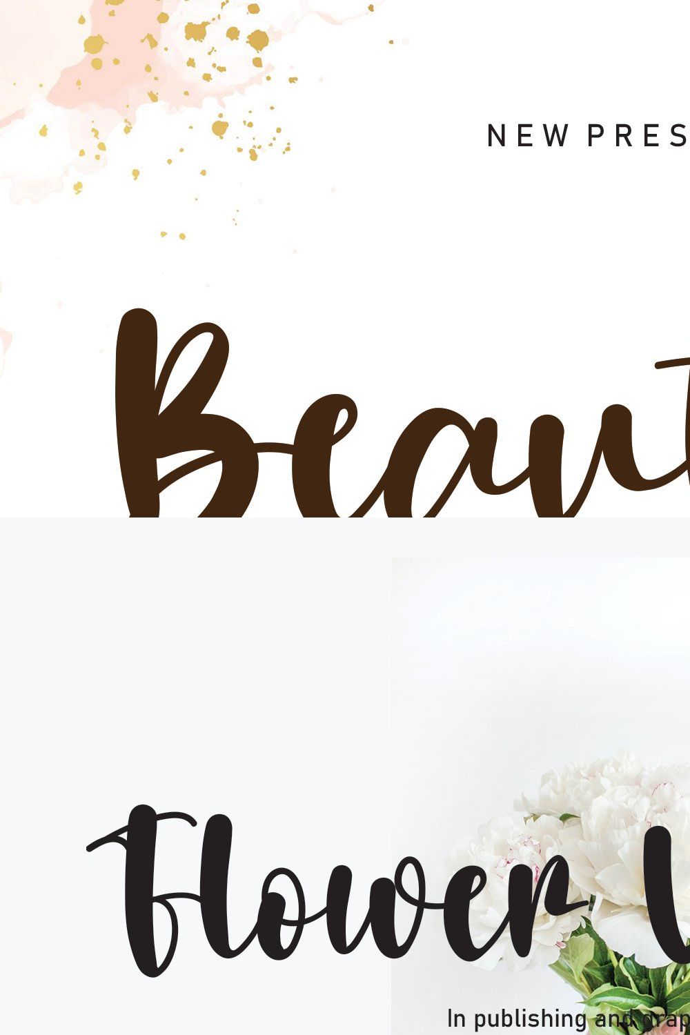 Beautiful | Script font pinterest preview image.