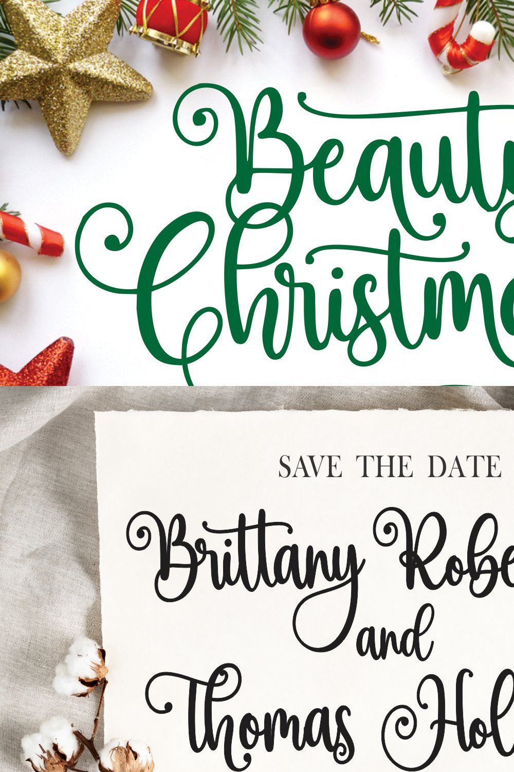 Beauty Christmas pinterest preview image.