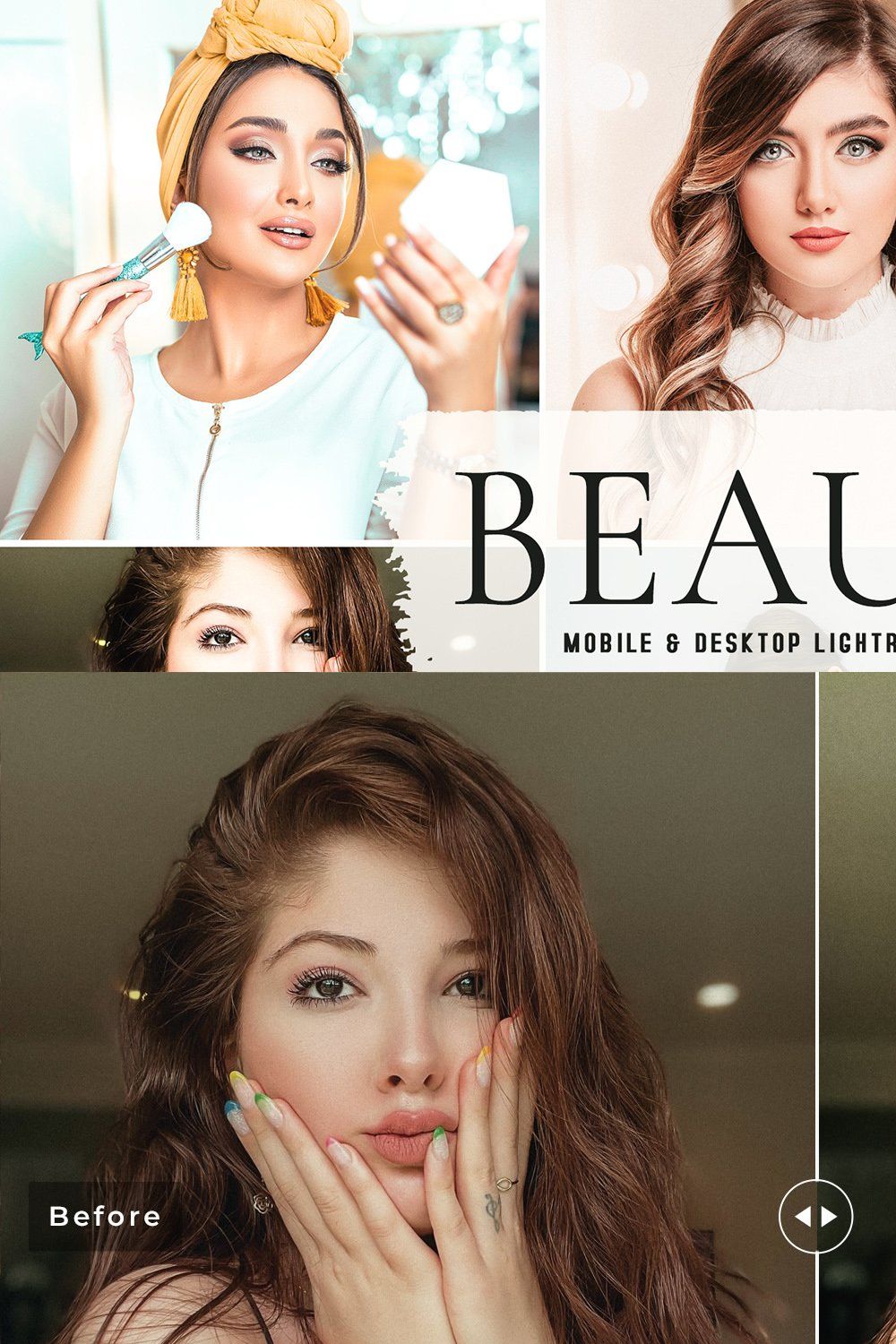 Beauty Pro Lightroom Presets pinterest preview image.