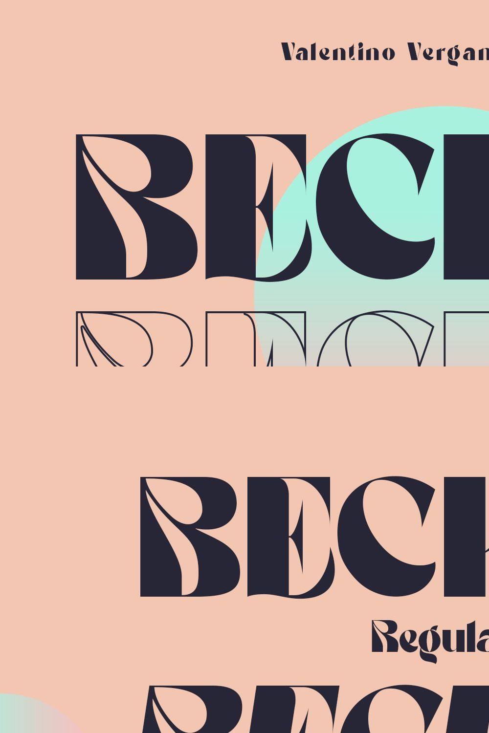 Beckan - Retro Typeface pinterest preview image.
