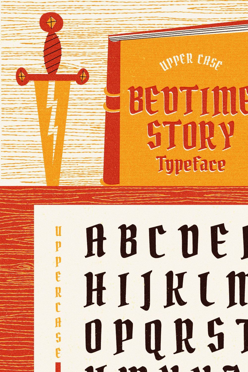 Bedtime Story Typeface pinterest preview image.