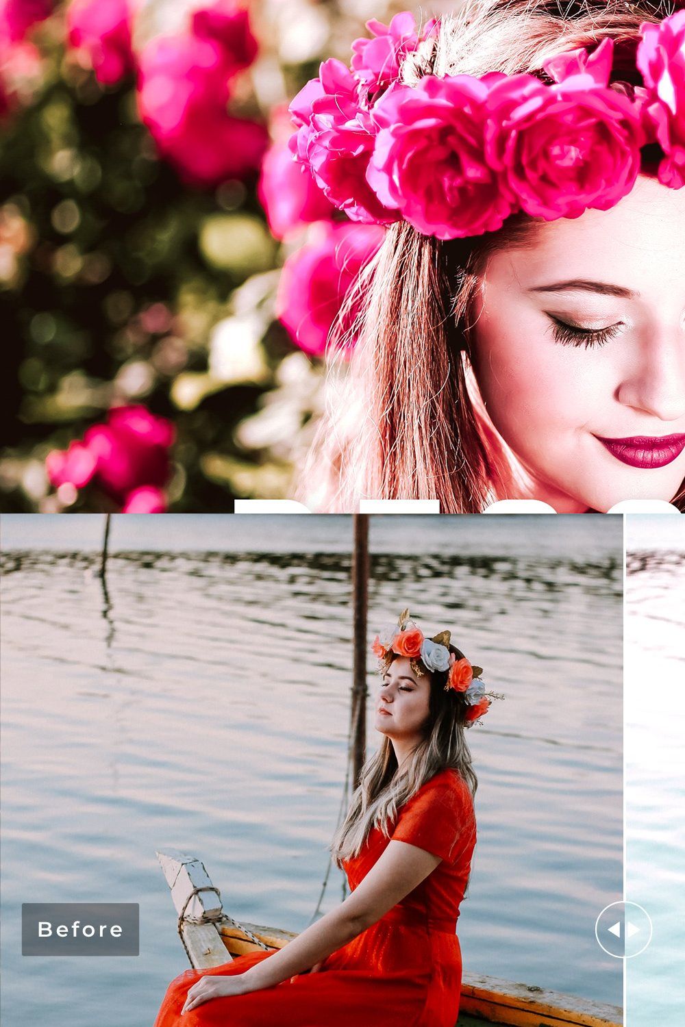 Begonia Pro Lightroom Presets pinterest preview image.