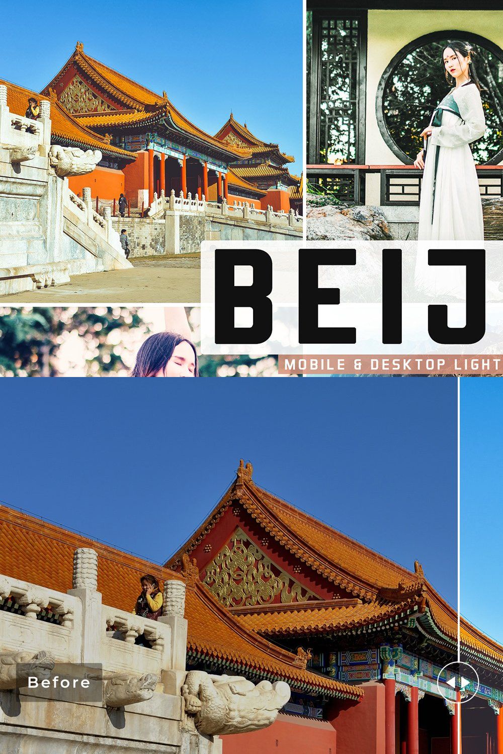 Beijing Lightroom Presets Pack pinterest preview image.