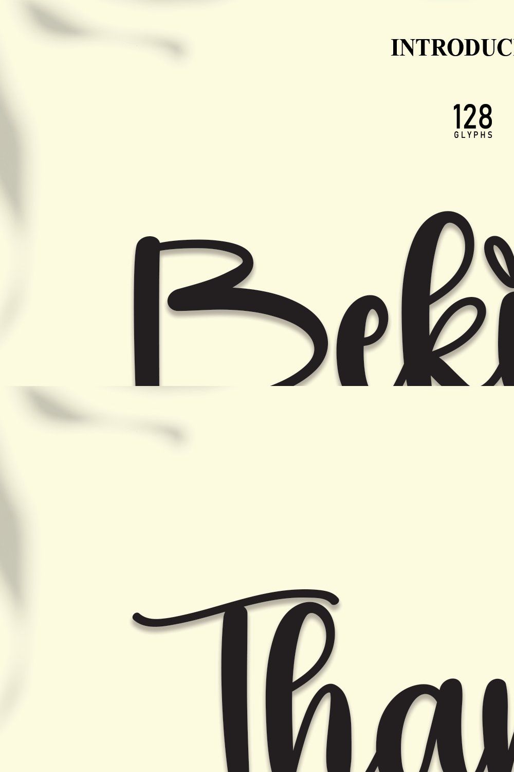 Bekind | Script Font pinterest preview image.