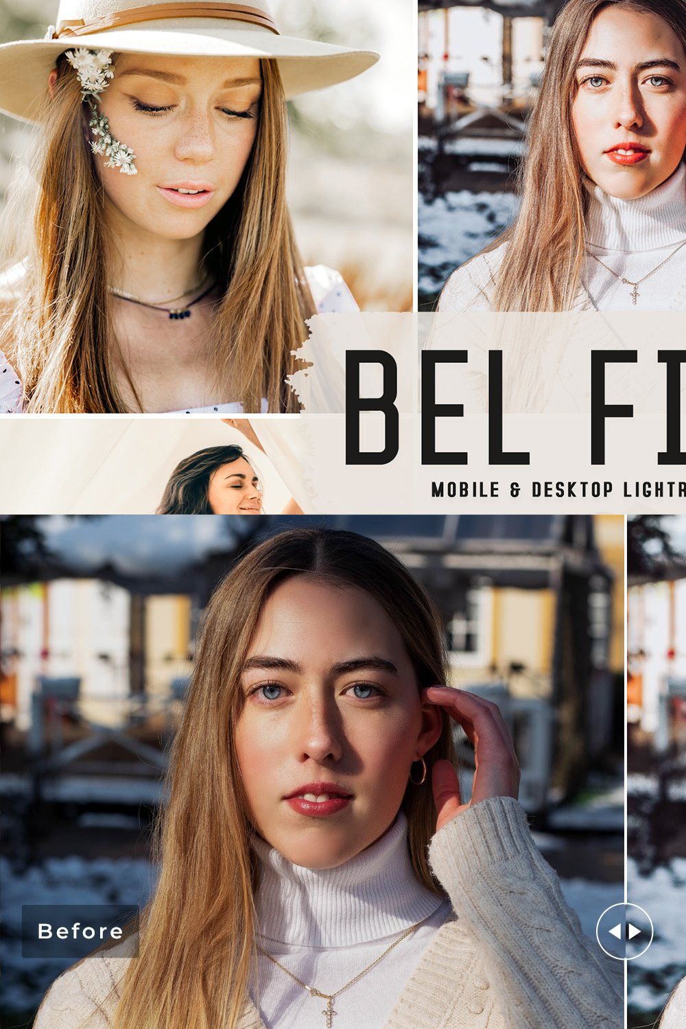 Bel Fiore Pro Lightroom Presets pinterest preview image.