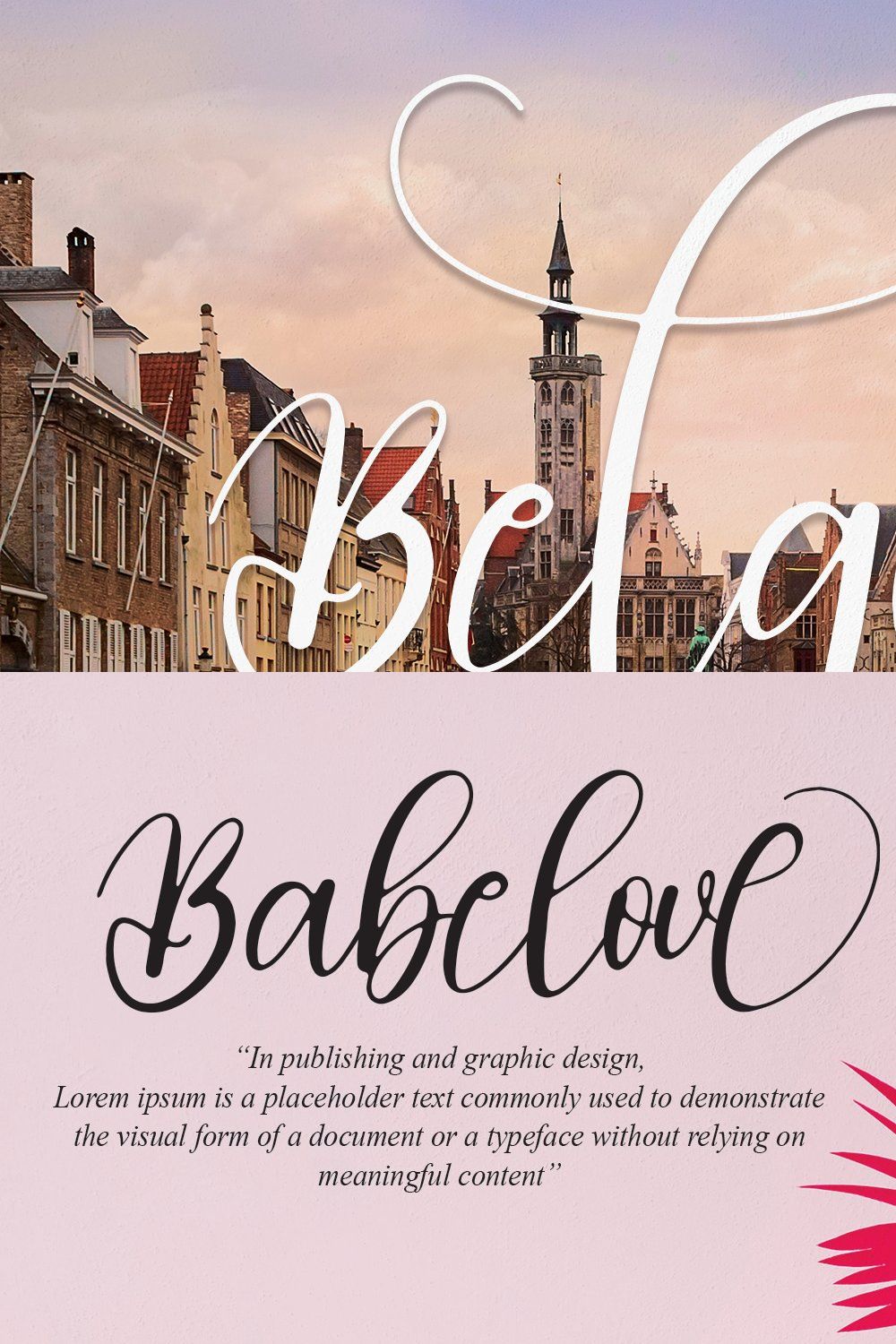 Belgian | Script Font pinterest preview image.