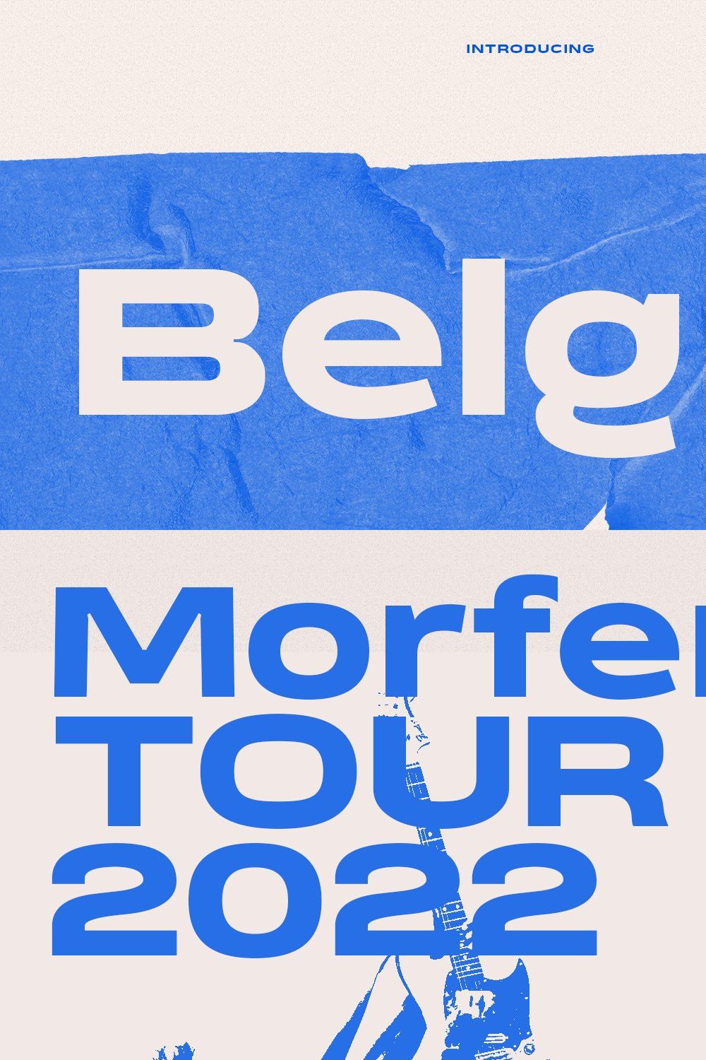 Belgro Display Font pinterest preview image.