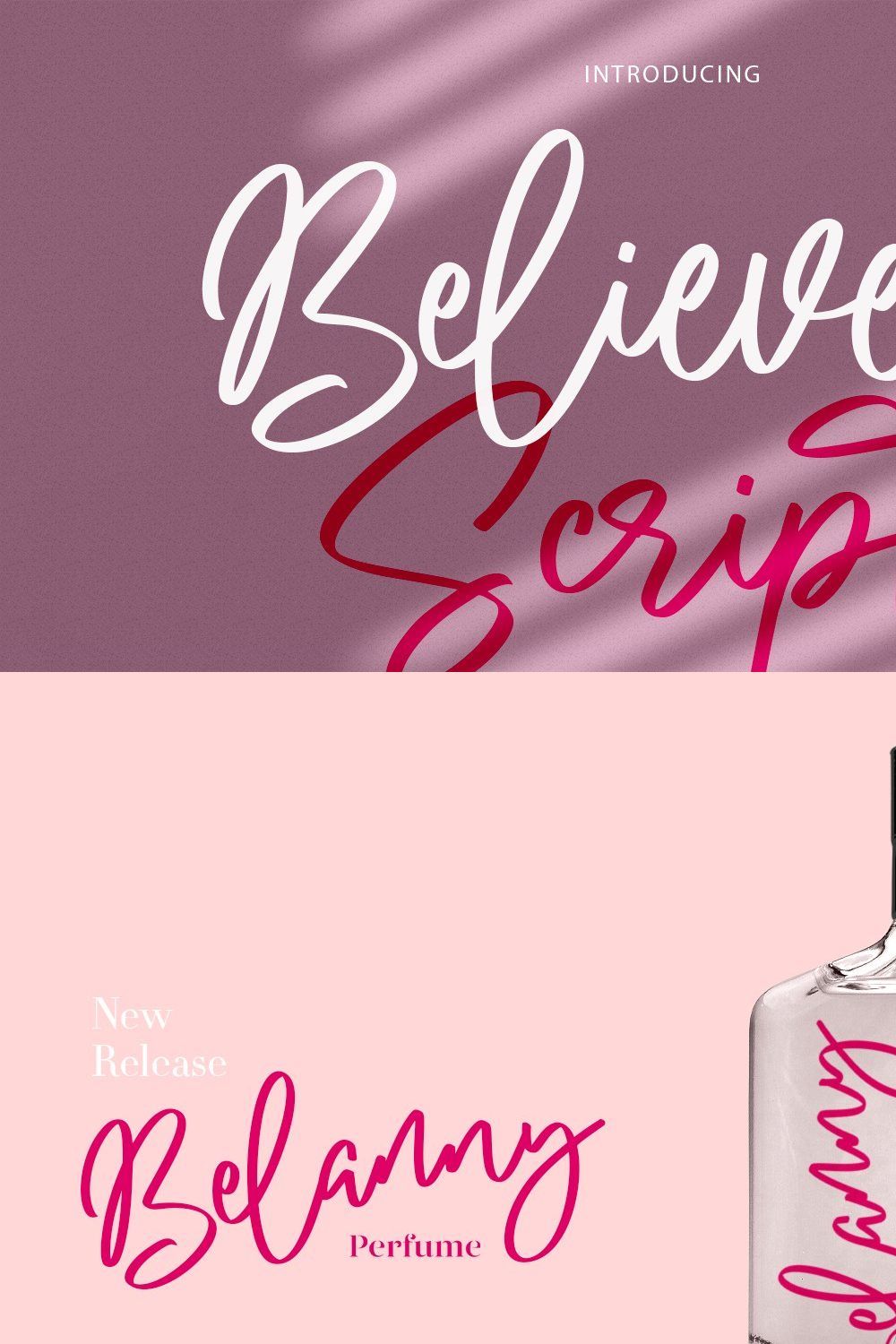 Believest Script Font pinterest preview image.