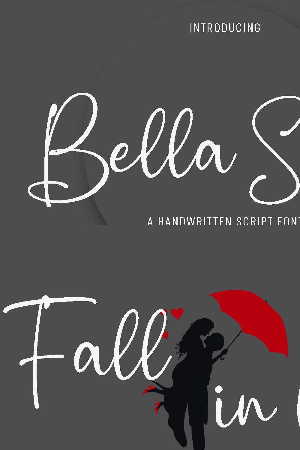 Bella Shiro Script Font pinterest preview image.