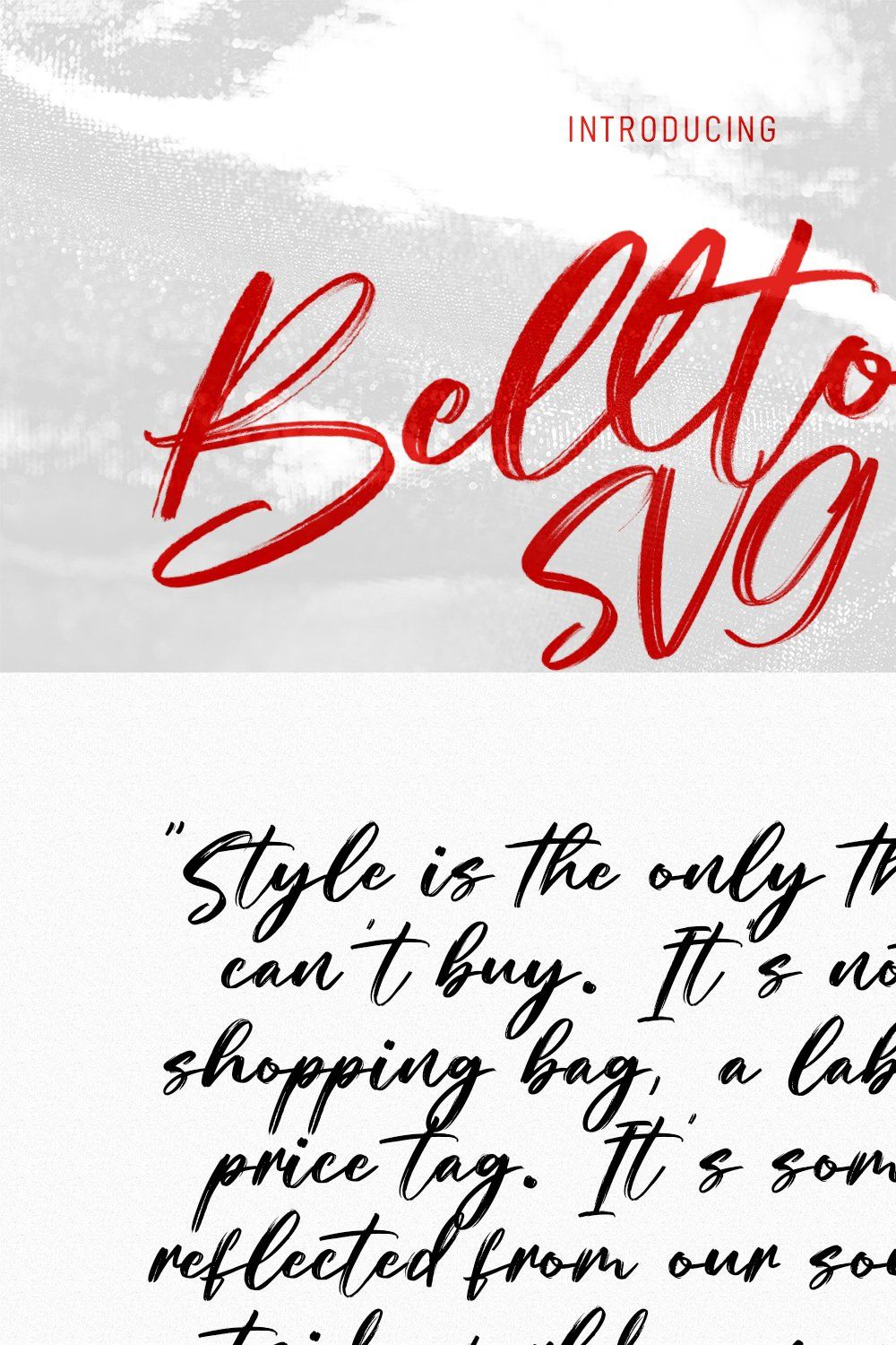 Belltons Brush Font pinterest preview image.