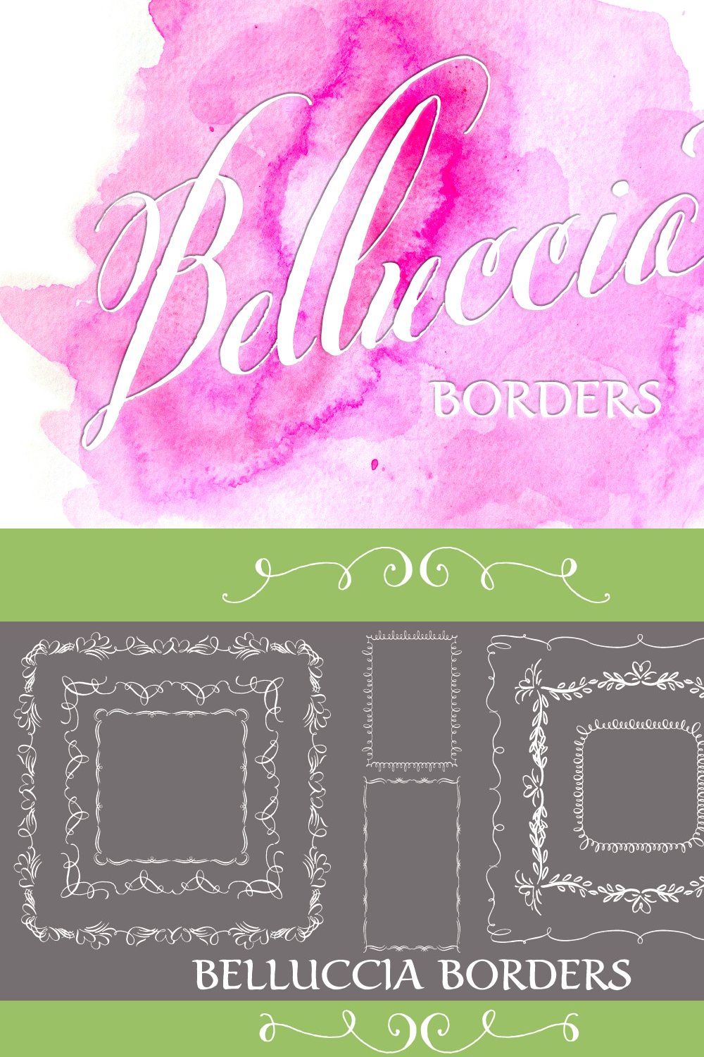 Belluccia Hand Drawn Borders pinterest preview image.