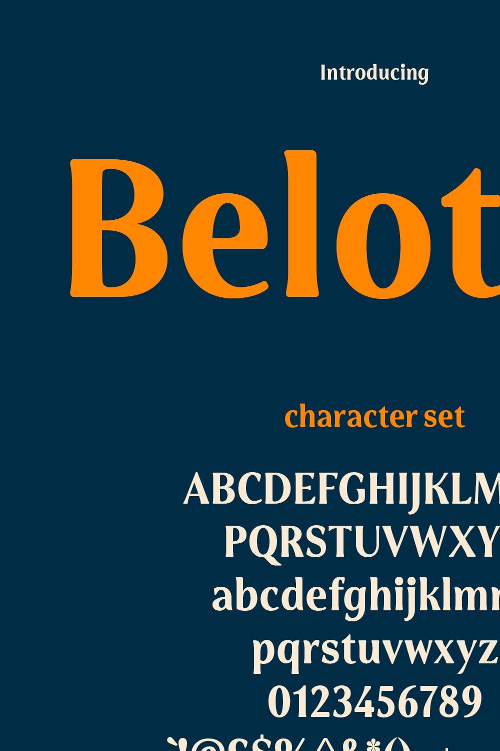 Belotra Decorative Display Font pinterest preview image.