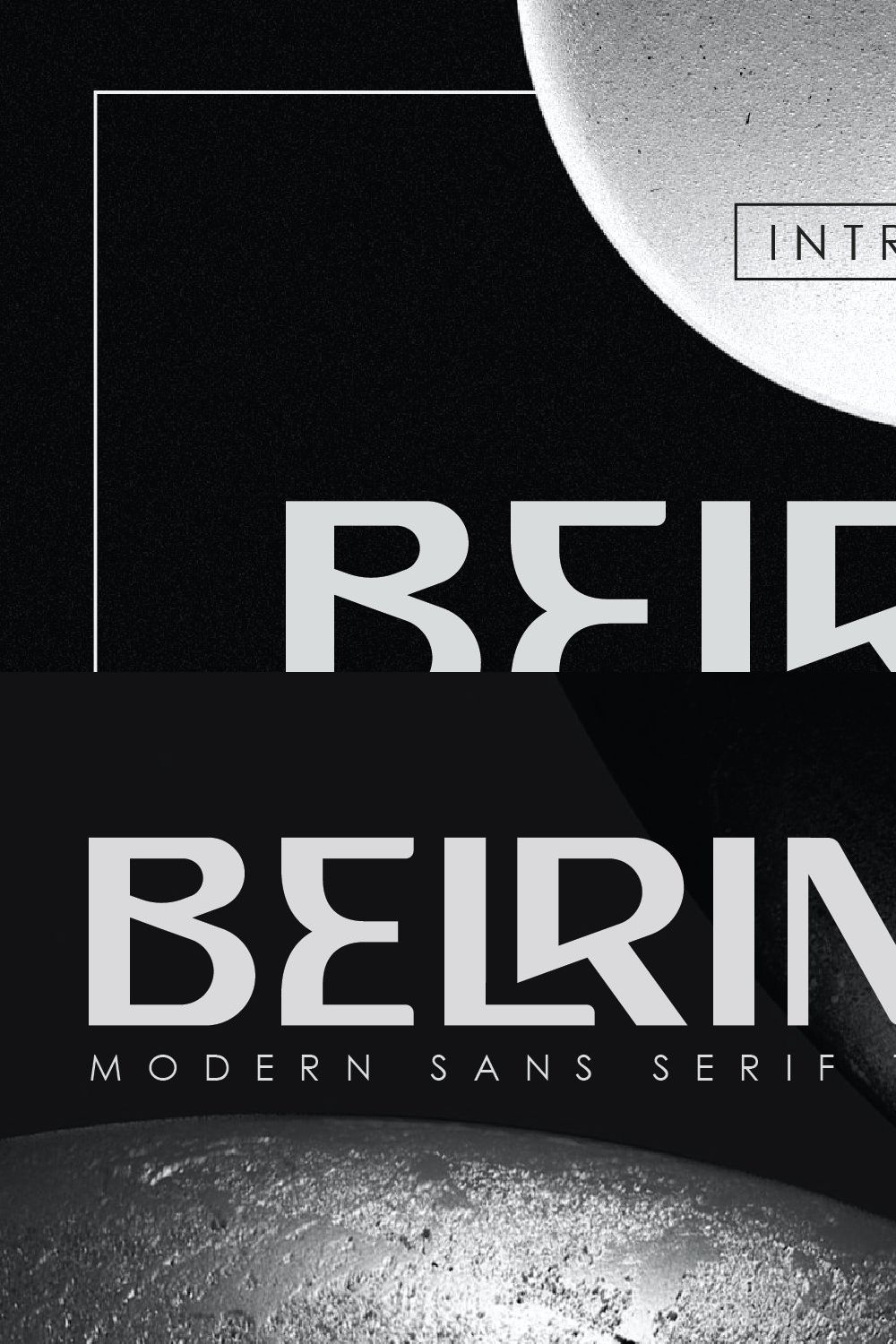 Belriner | Modern San Serif Typeface pinterest preview image.