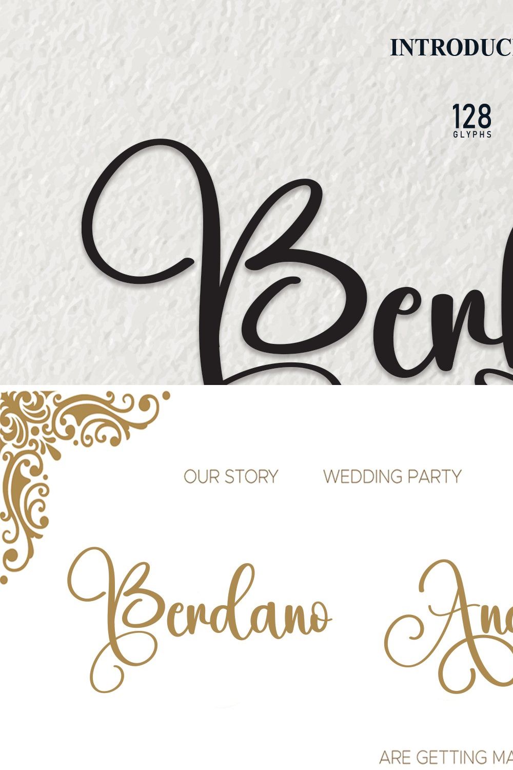 Berbec | Script Font pinterest preview image.