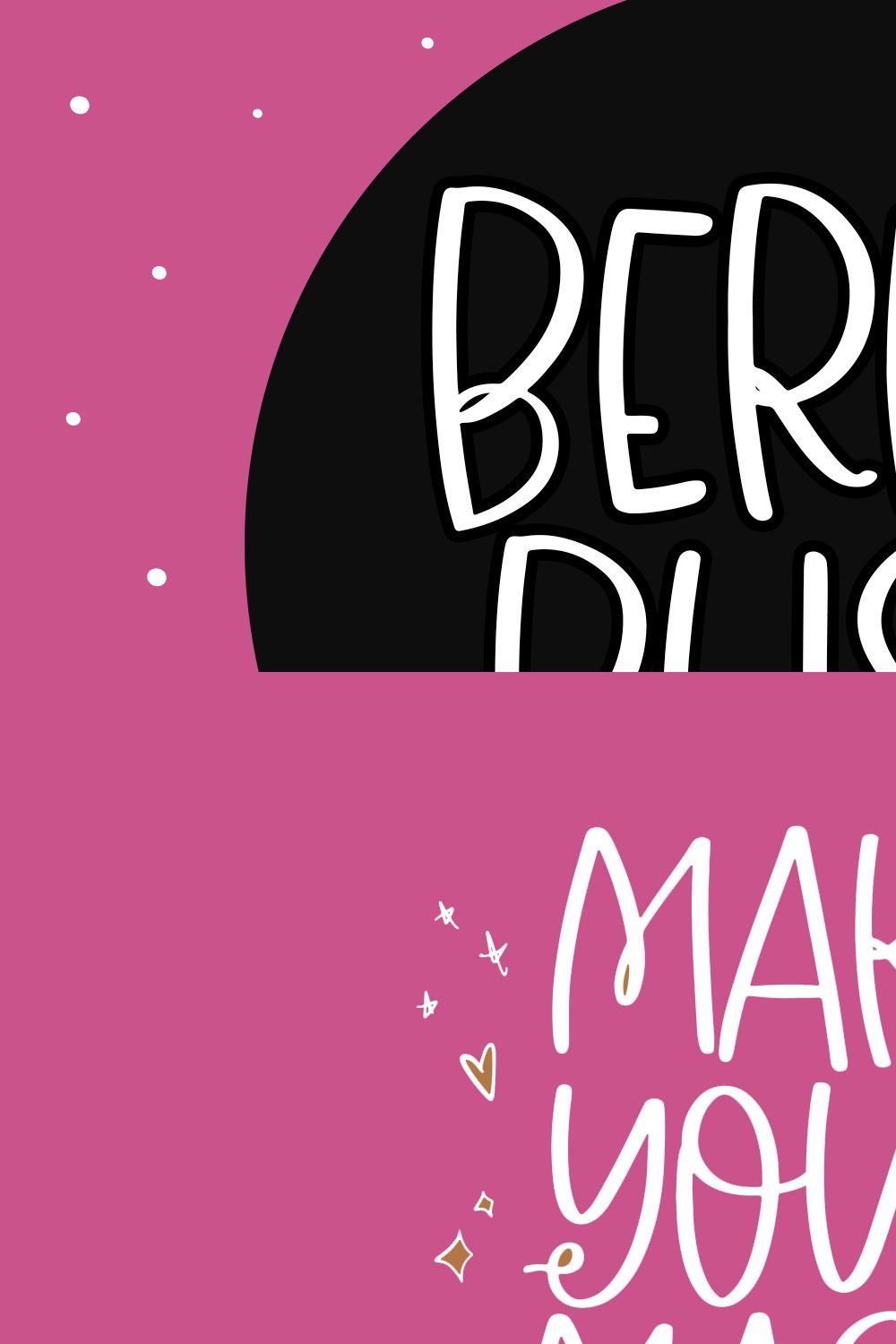 Berry Bliss | Fun Handwritten Font pinterest preview image.