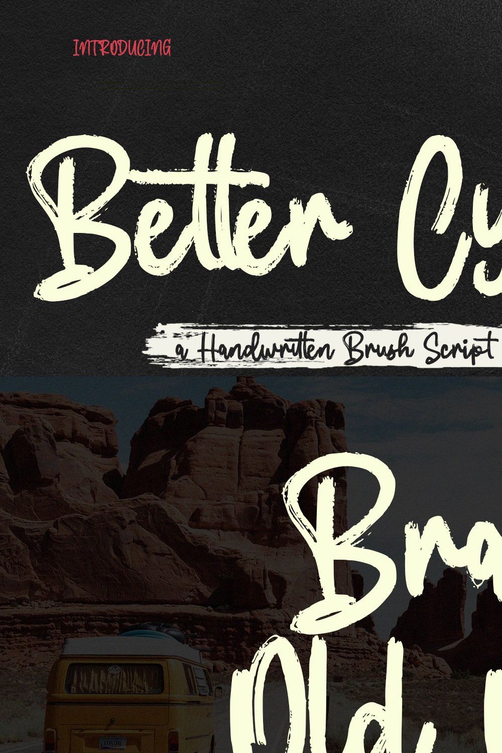 Better Cycles Handwritten Brush Font pinterest preview image.