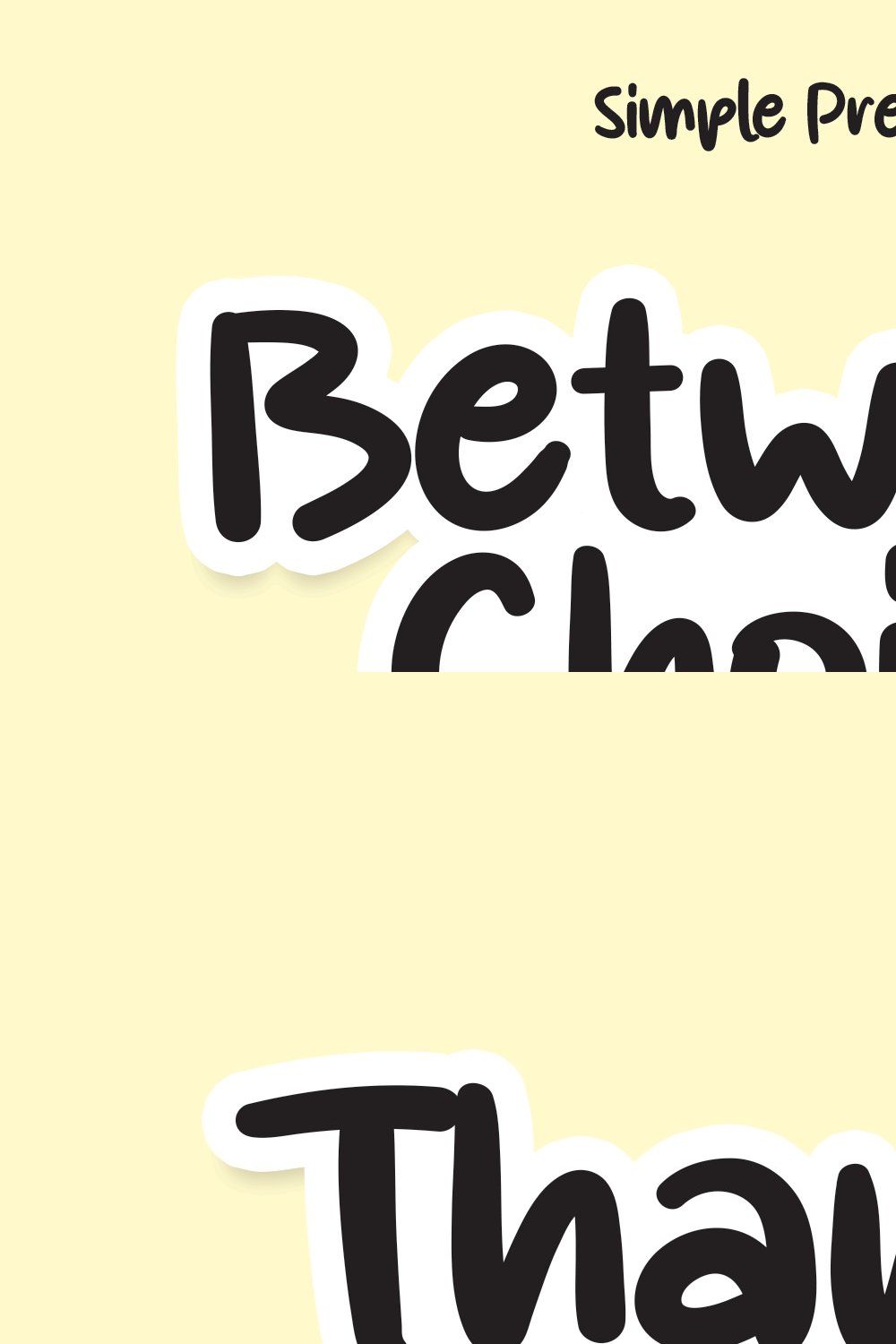 Between Choice | Script Font pinterest preview image.