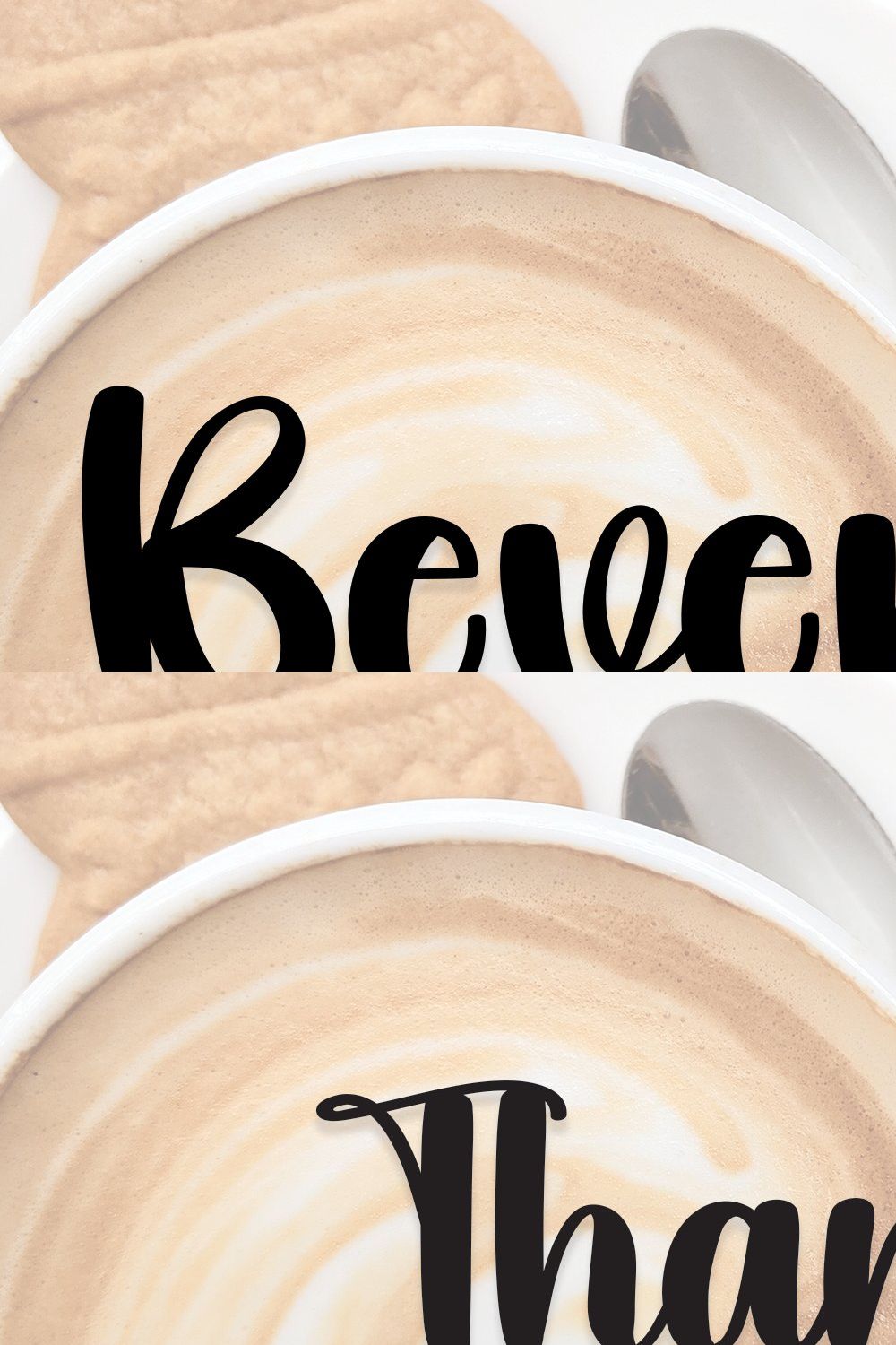 Beverage | Script Font pinterest preview image.