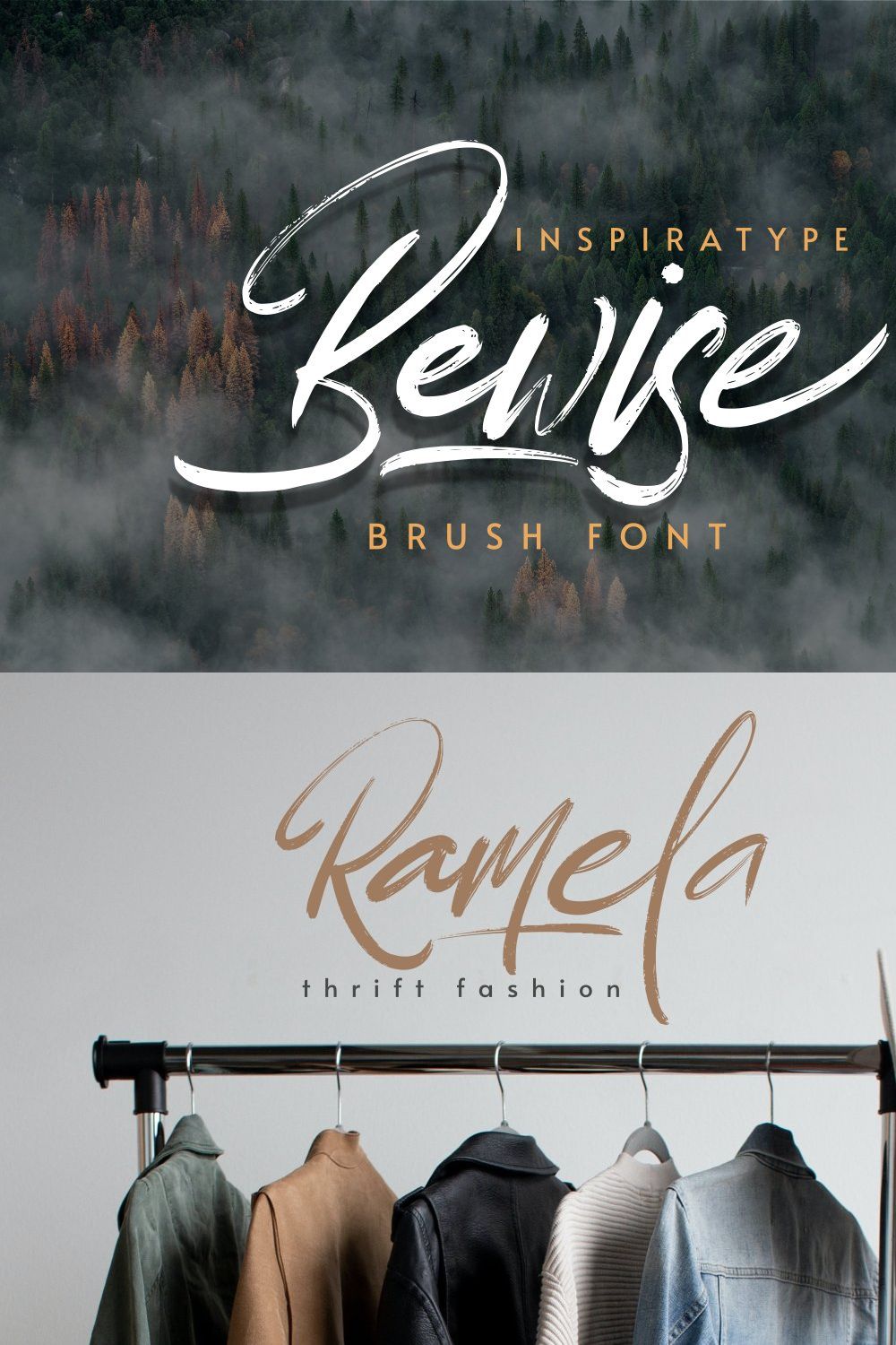 Bewise - Script Brush Font pinterest preview image.