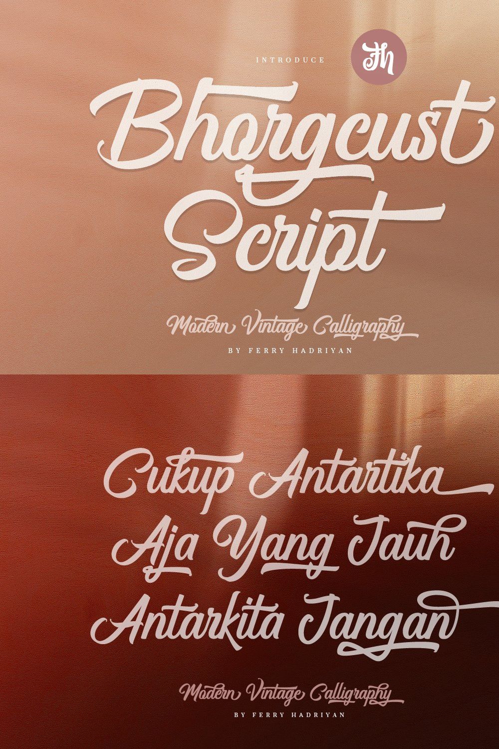 Bhorgcust - Script Font pinterest preview image.