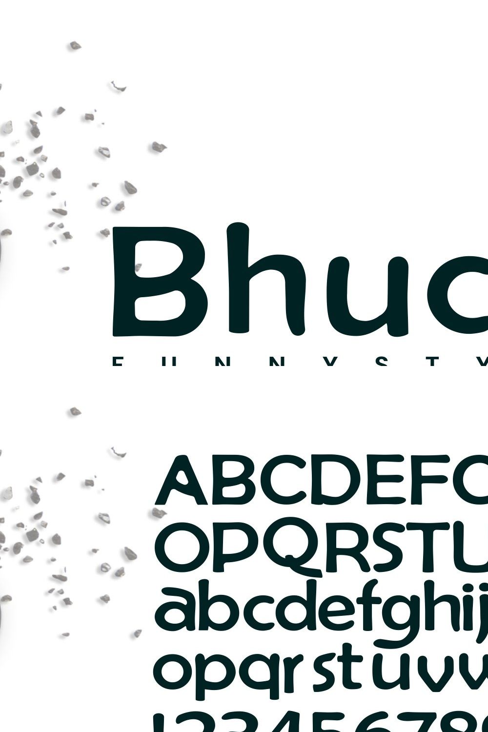 Bhuckys - Display Funny Font pinterest preview image.