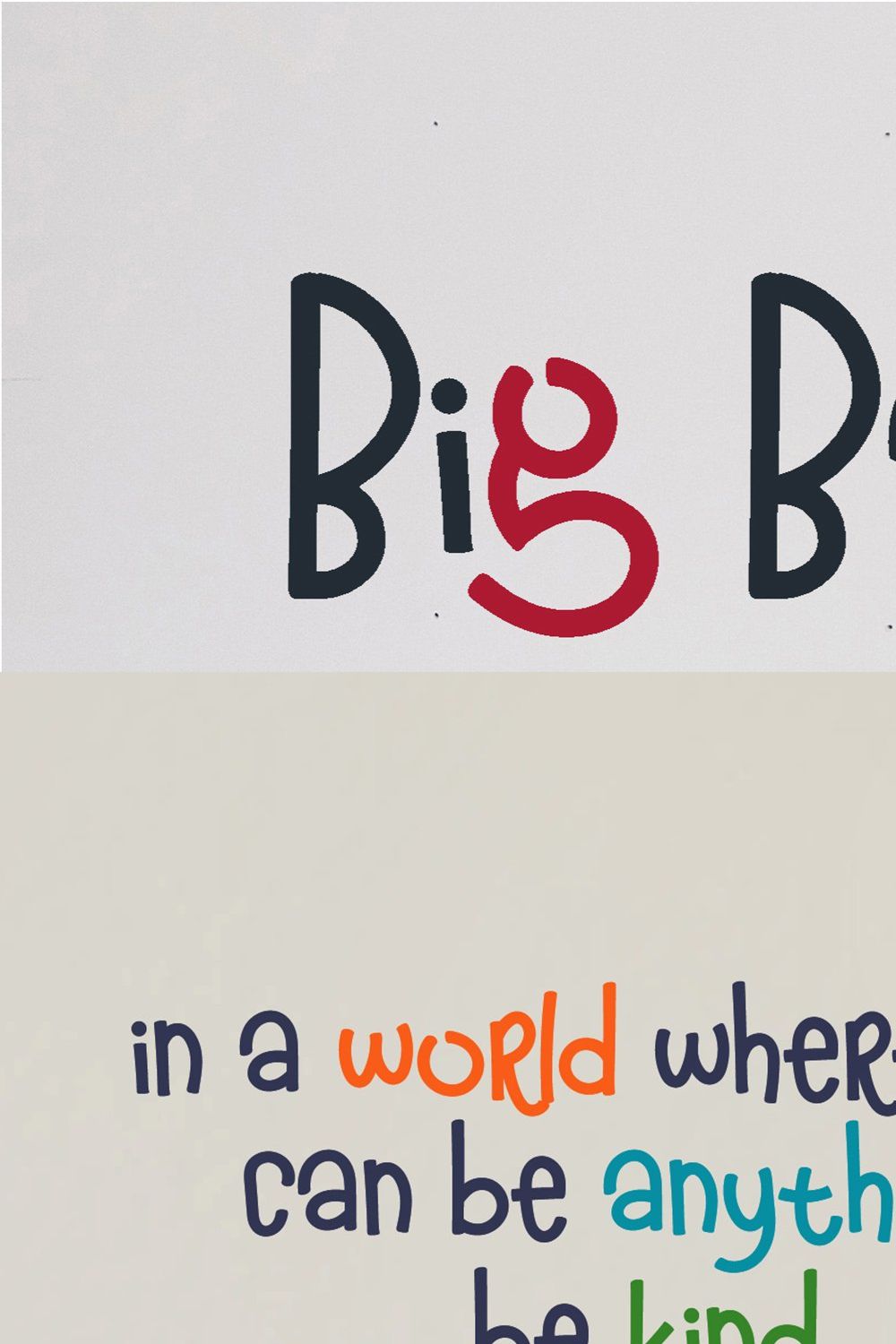 Big Bang Hand Drawn Font pinterest preview image.