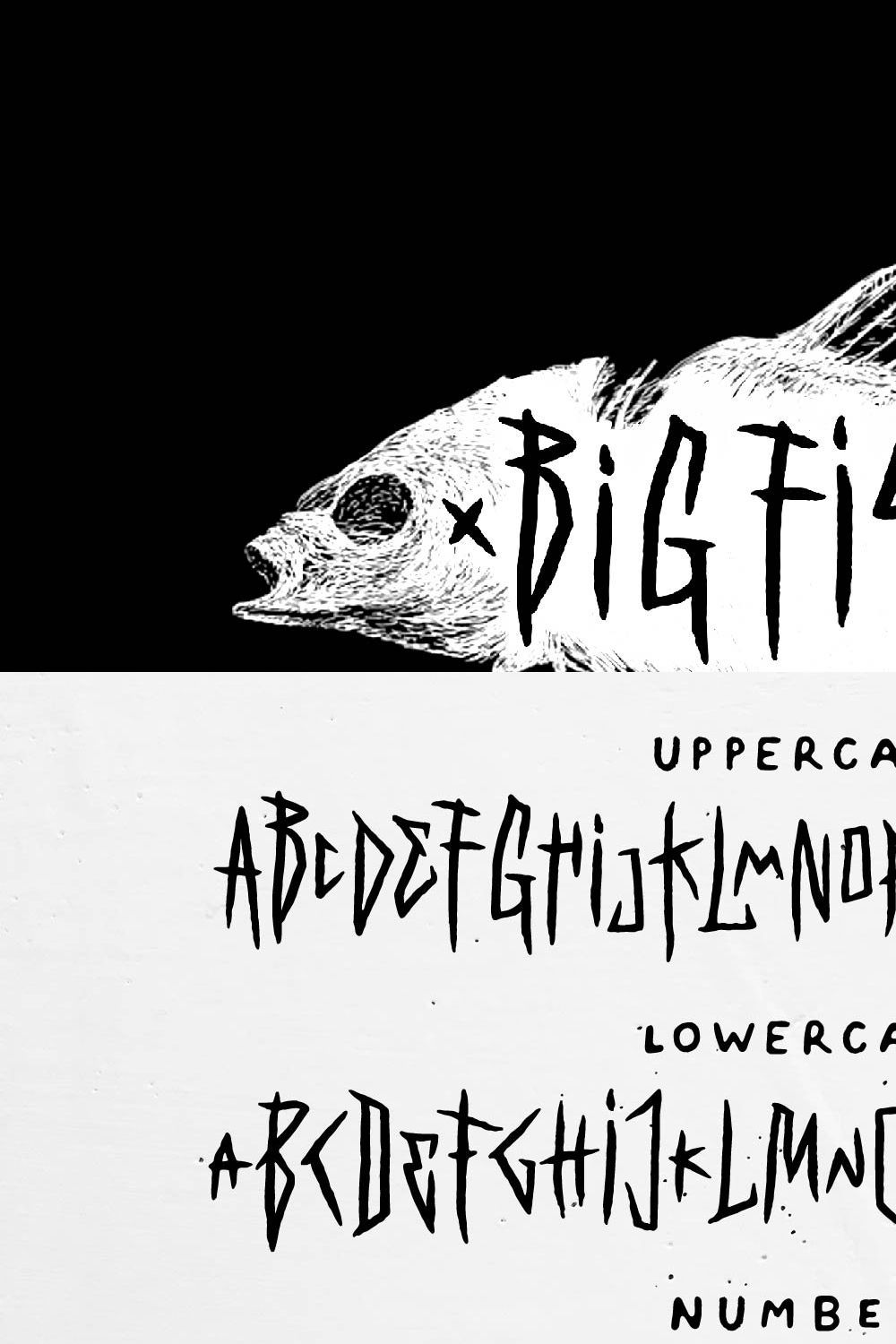Big Fish DD - rock metal font pinterest preview image.