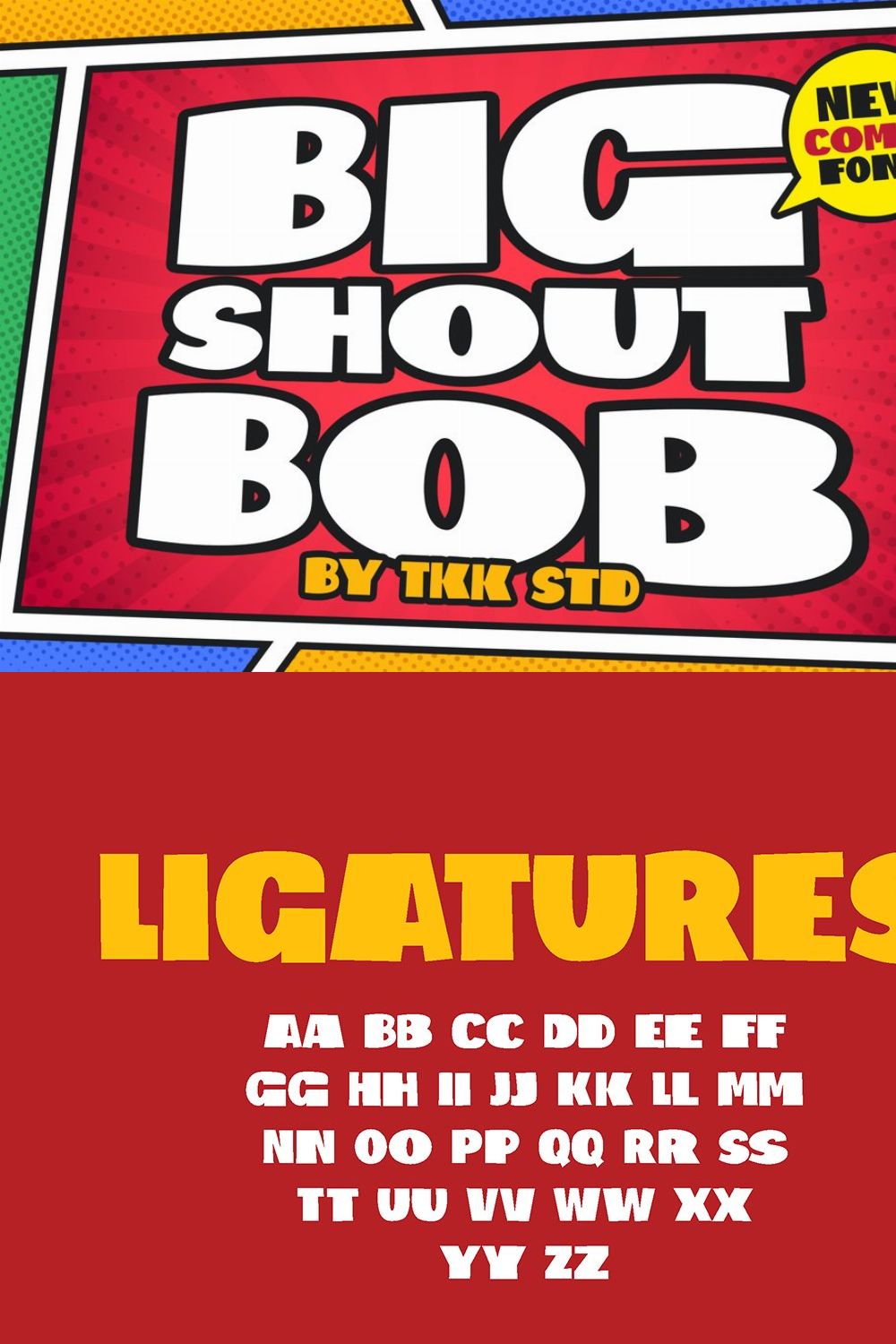 Big Shout Bob - Block Font pinterest preview image.