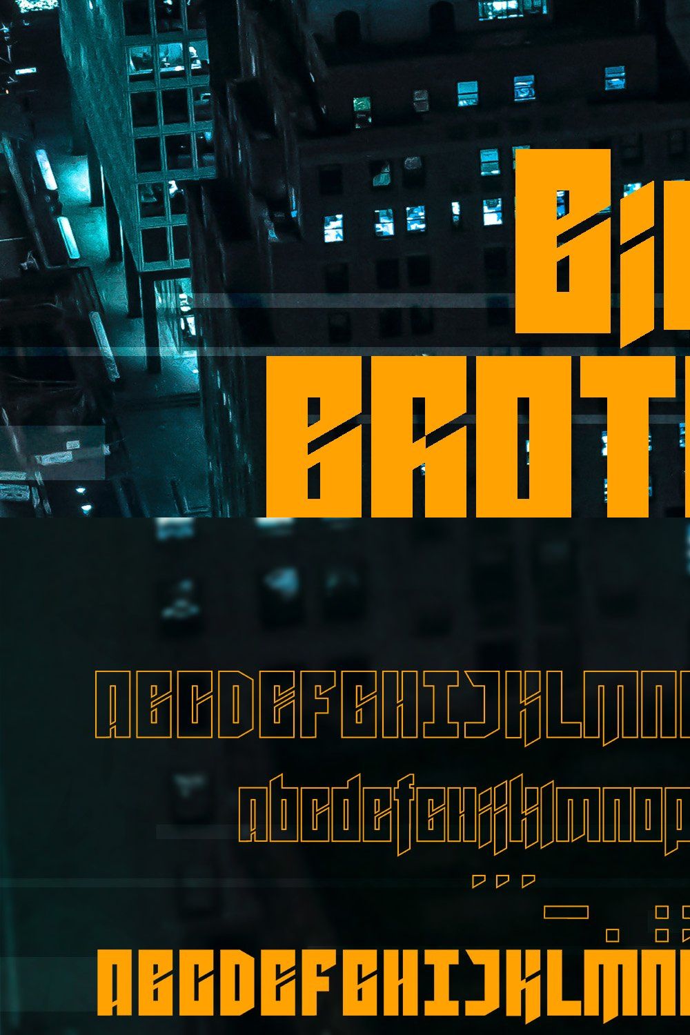 Bigbrother neo gothic font. V 0.2 pinterest preview image.