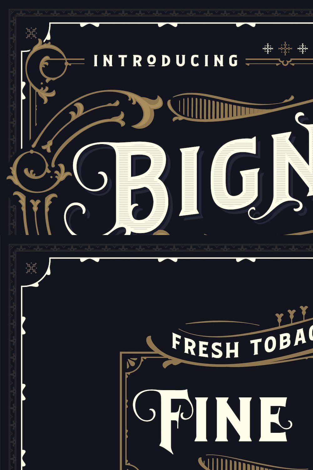 Bignord - Vintage Typeface pinterest preview image.