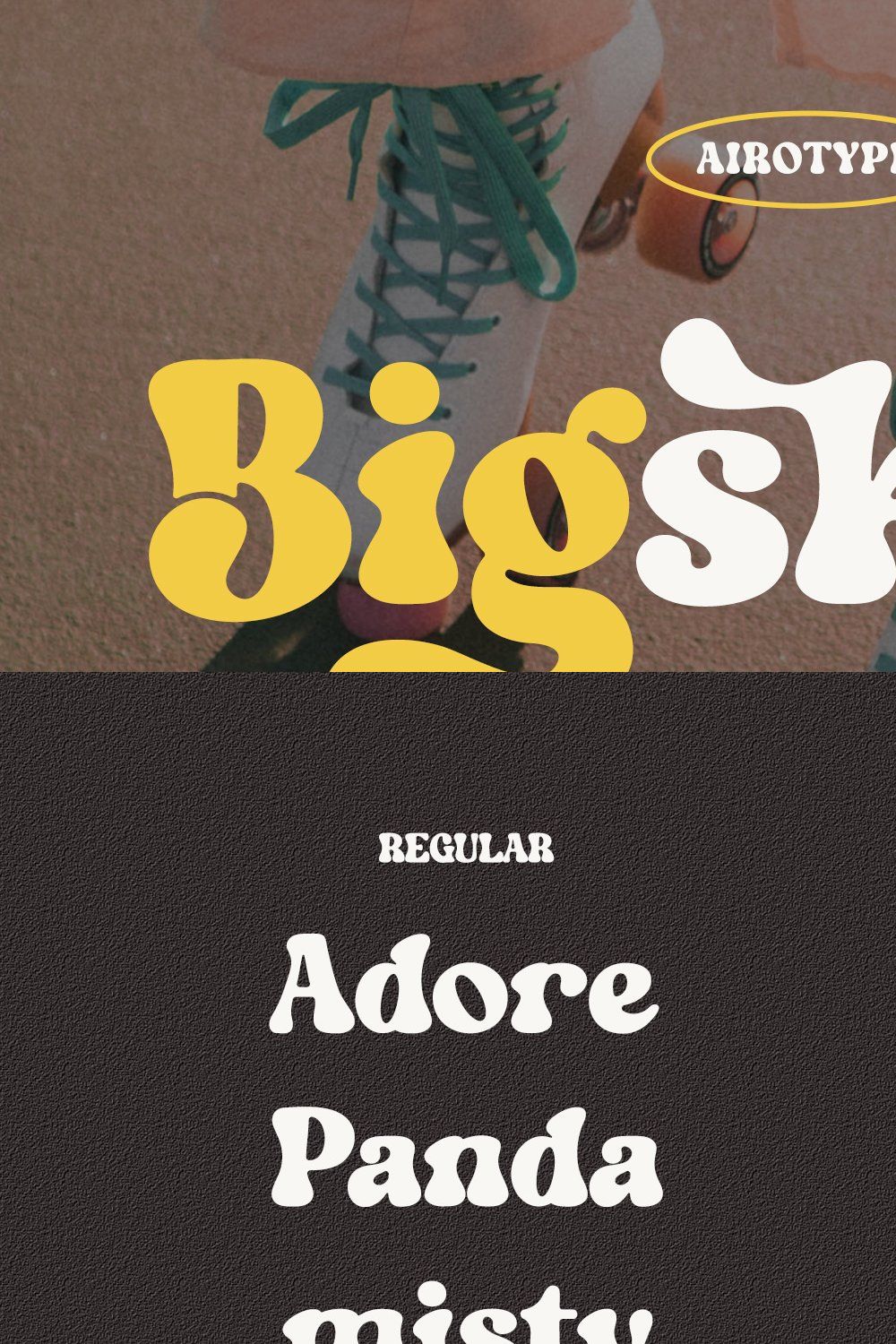 Bigskate - Vintage Retro Font pinterest preview image.