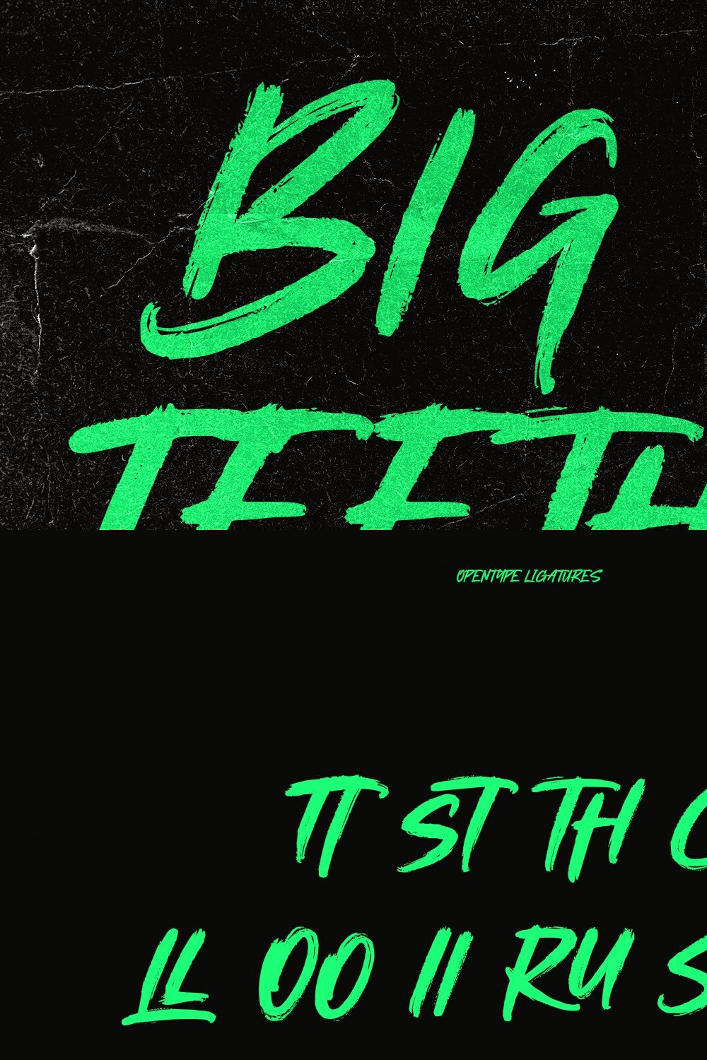 Bigteeth Handwritten Brush Font pinterest preview image.