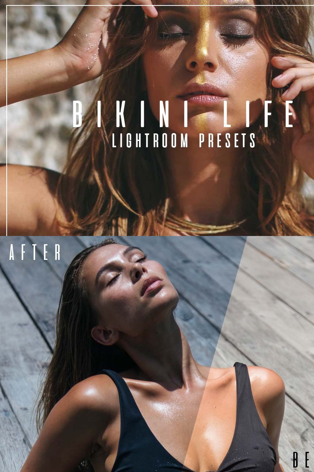 Bikini Life // Beach LR Presets pinterest preview image.