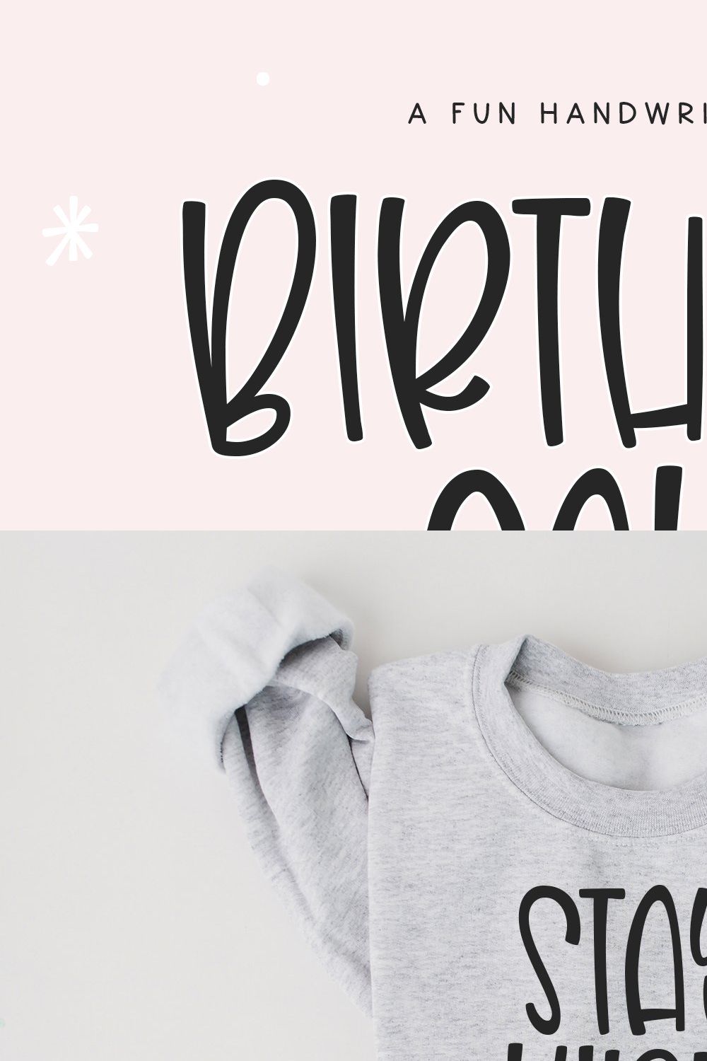 Birthday Cake - Fun Handwritten Font pinterest preview image.