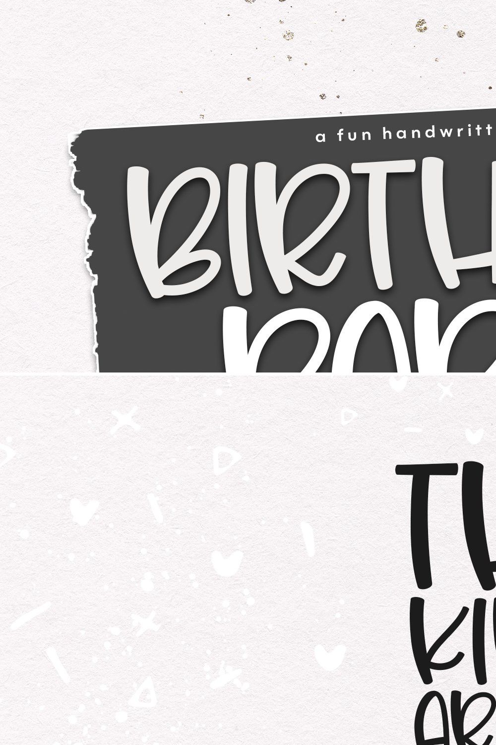 Birthday Party - A Handwritten Font pinterest preview image.