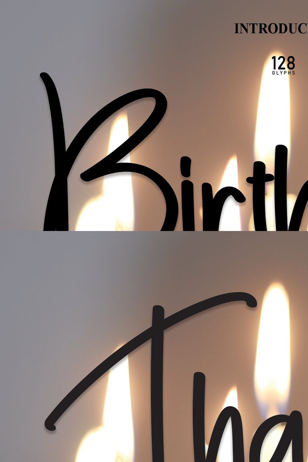 Birthday | Script Font pinterest preview image.