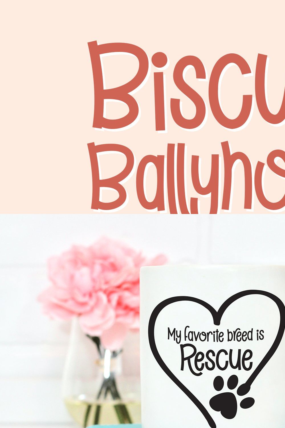 Biscuit Ballyhoo a quirky sans font pinterest preview image.