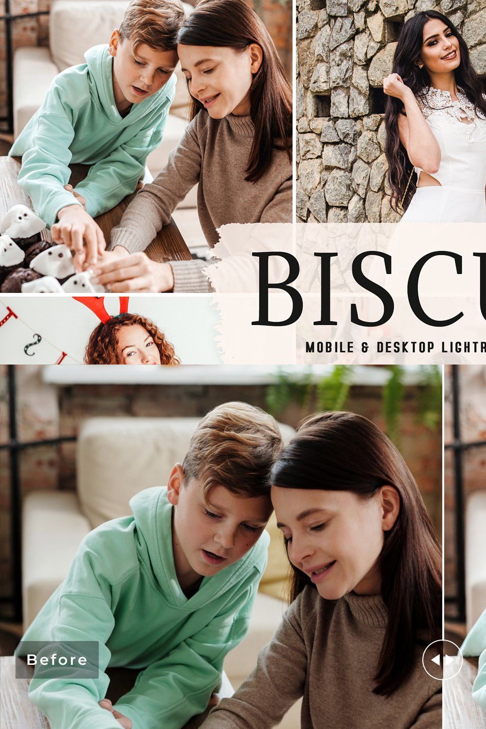 Biscuit Pro Lightroom Presets pinterest preview image.