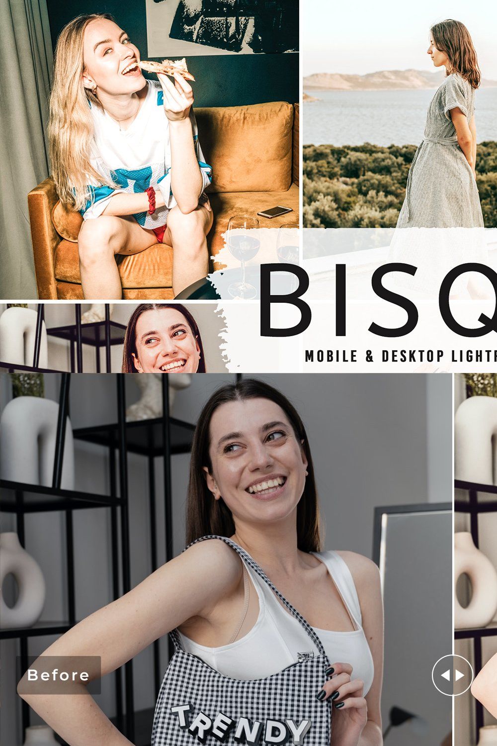 Bisque Pro Lightroom Presets pinterest preview image.