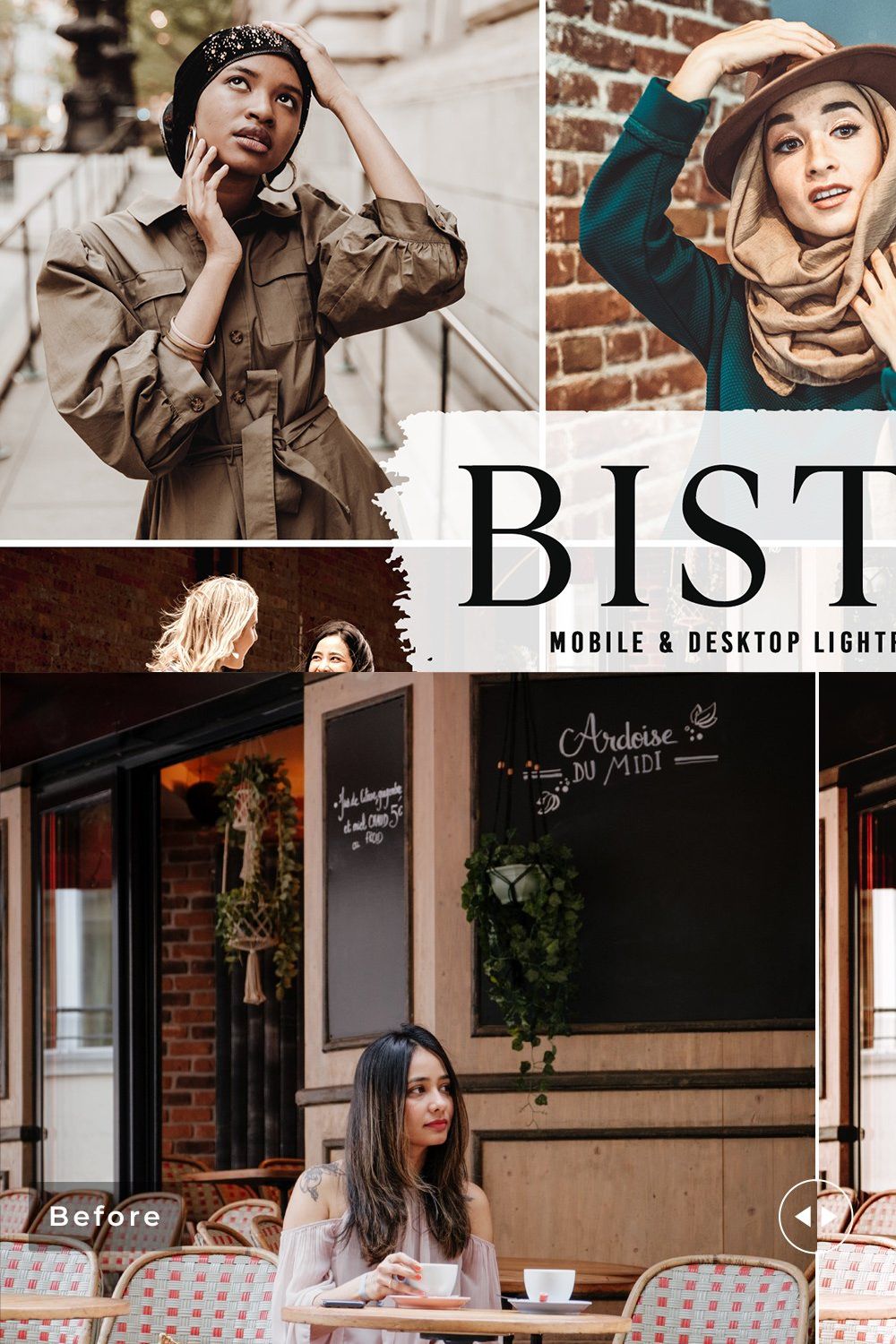 Bistre Pro Lightroom Presets pinterest preview image.