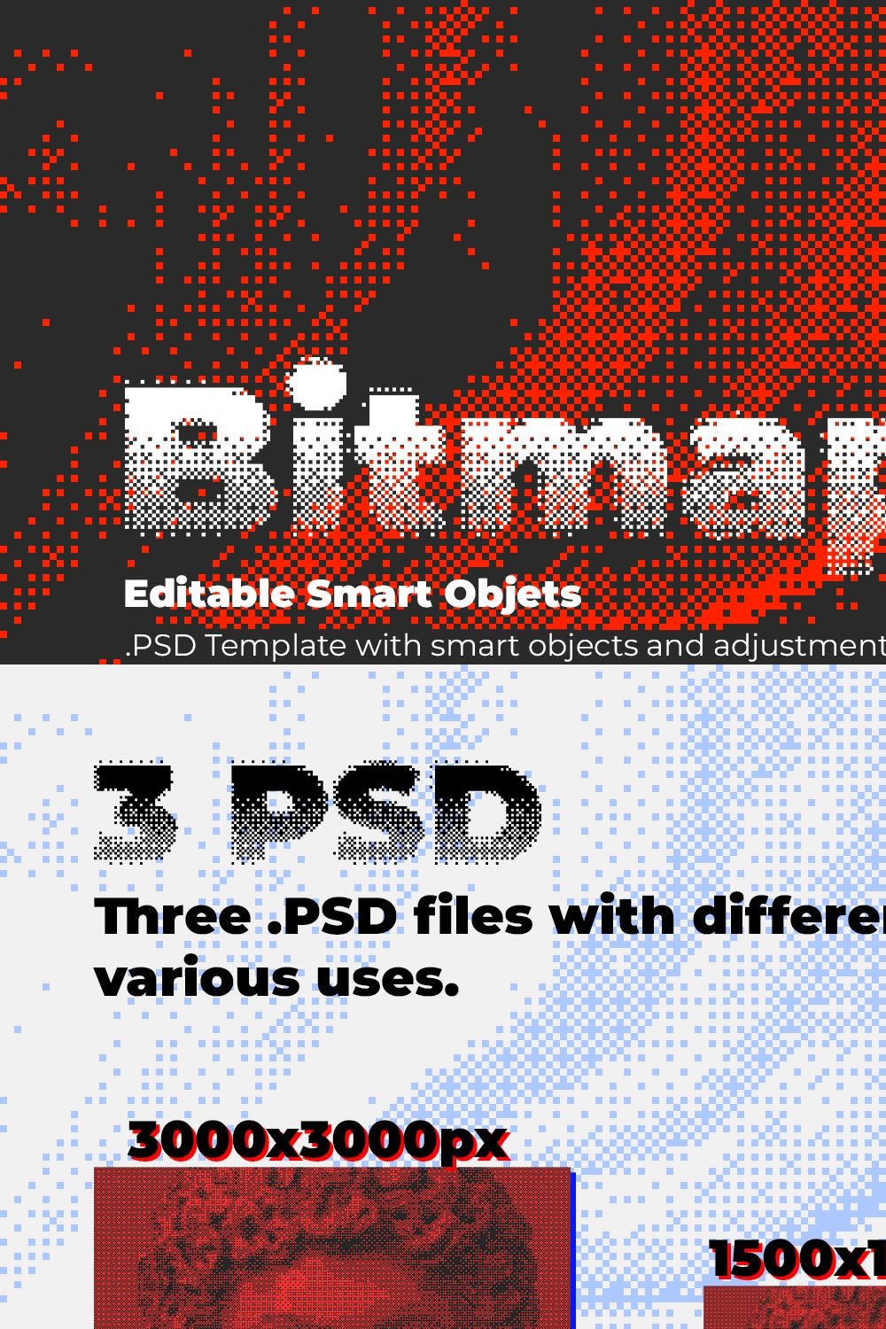 Bitmapper 2 - PSD Template pinterest preview image.