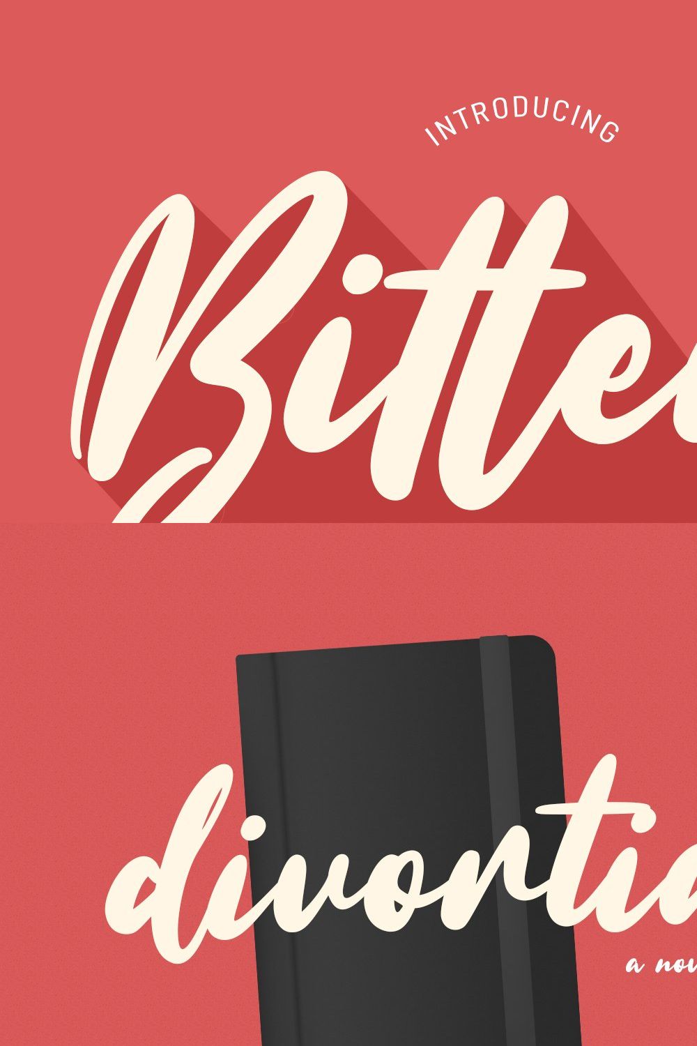 Bitters Script Font pinterest preview image.