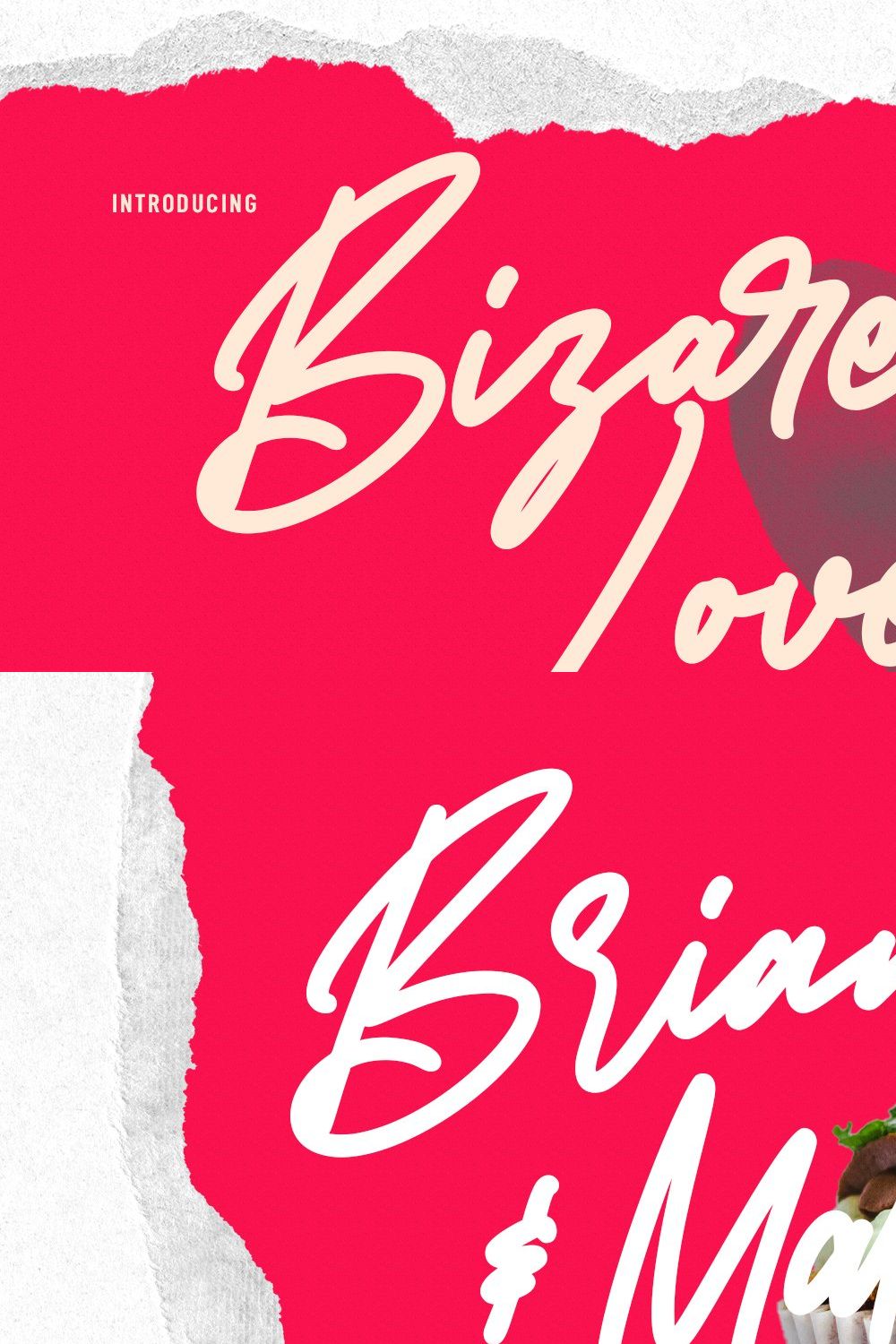 Bizare Love Monoline Script Font pinterest preview image.