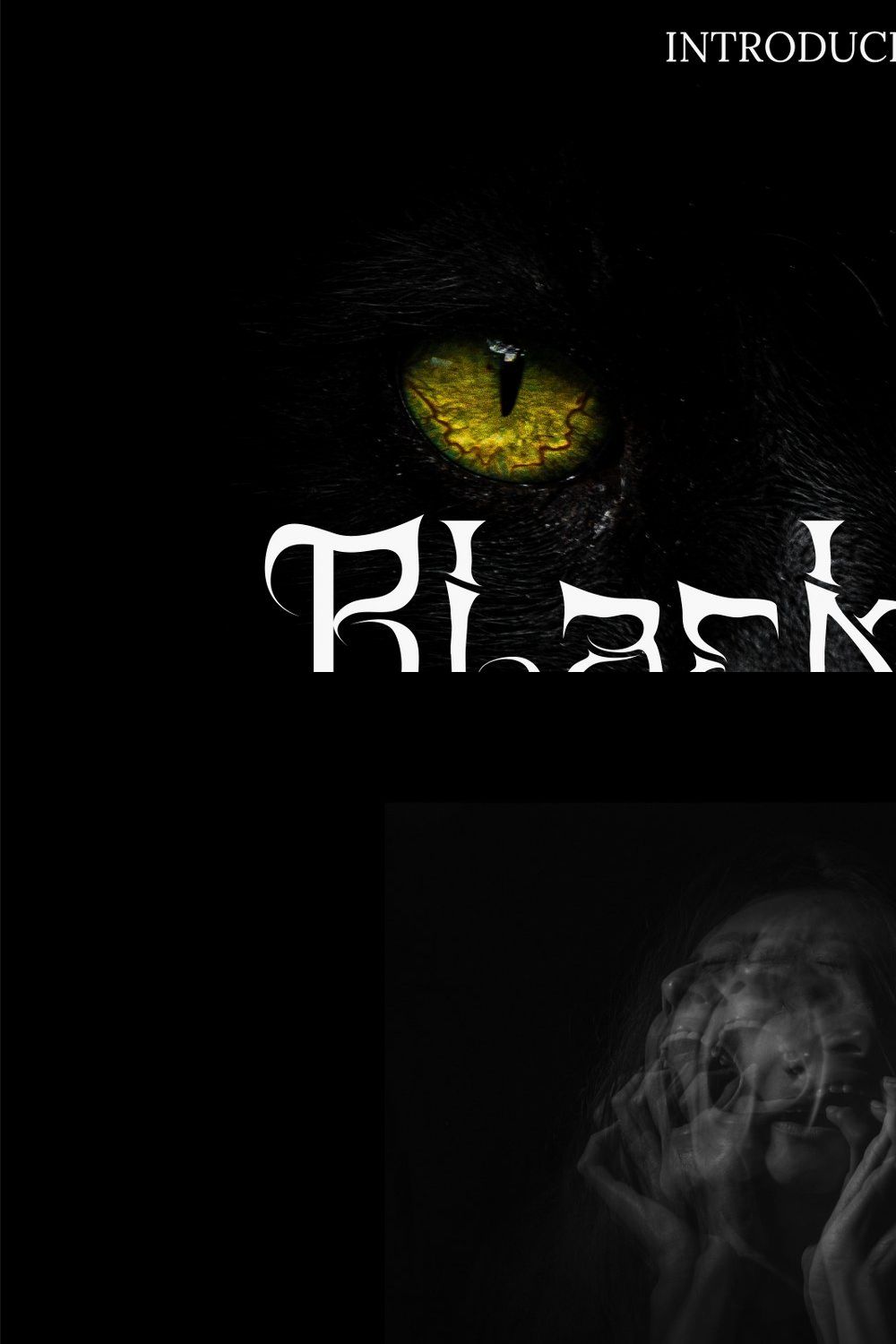 Black Cat-Grindcore Metal Font pinterest preview image.