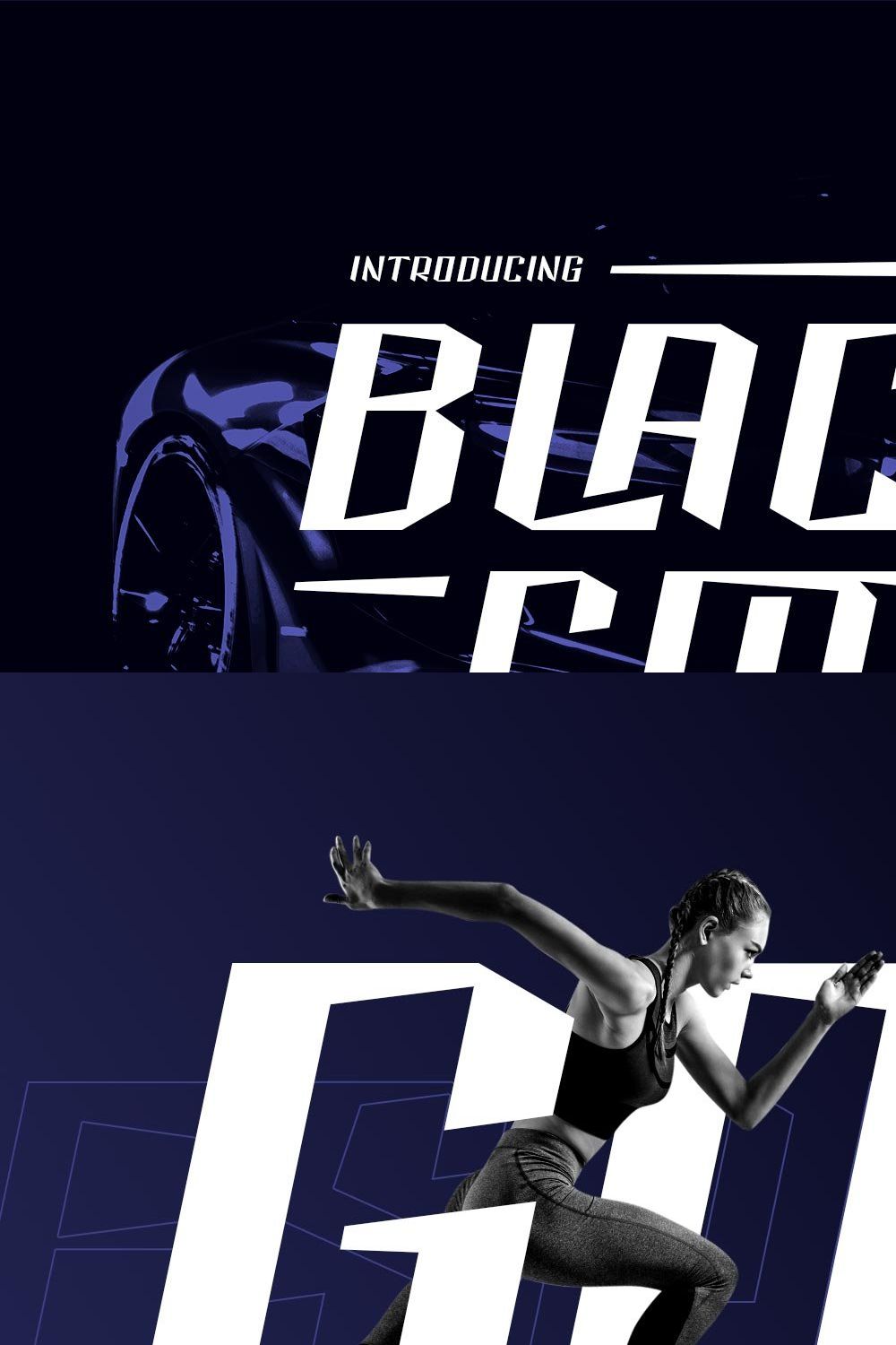 Black Coopy Typeface pinterest preview image.