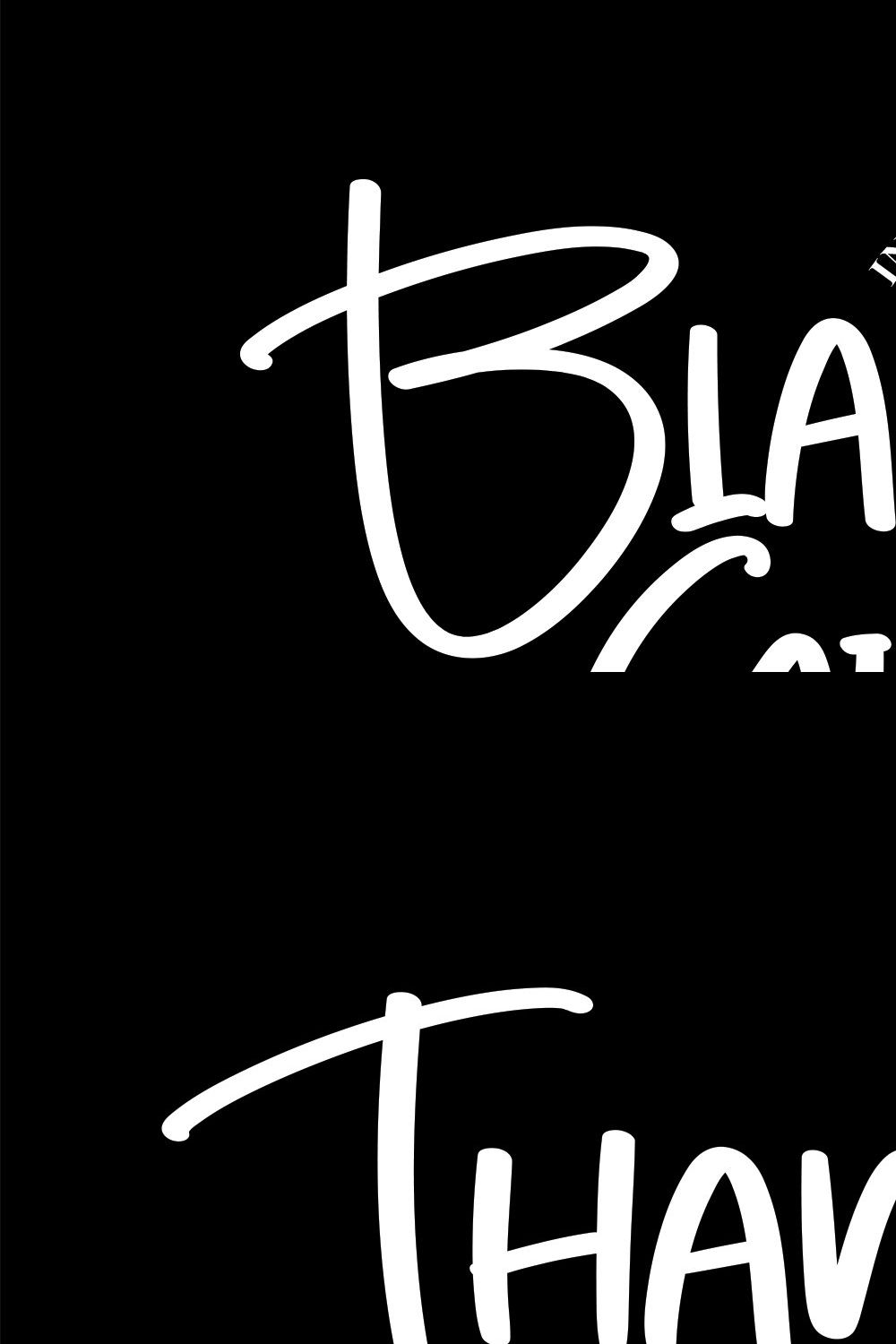 Black Girl | Script Font pinterest preview image.