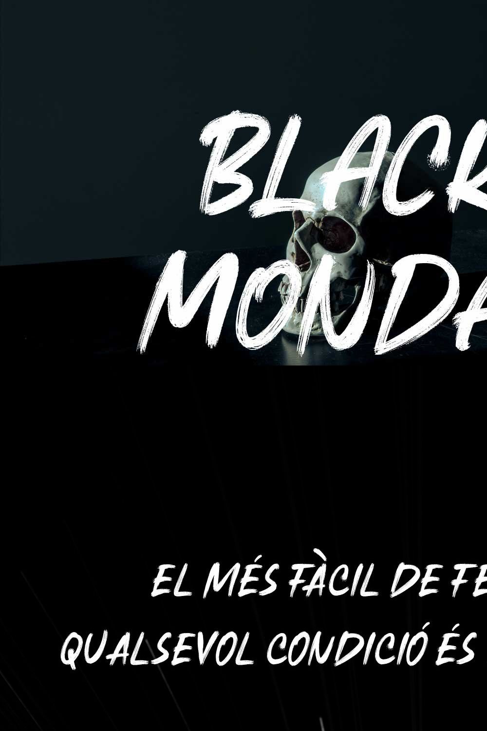 BLACK MONDAY pinterest preview image.