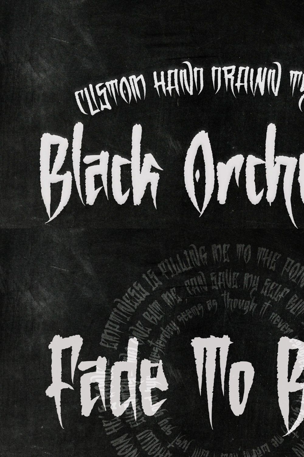 Black Orchestra - Blackletter font pinterest preview image.