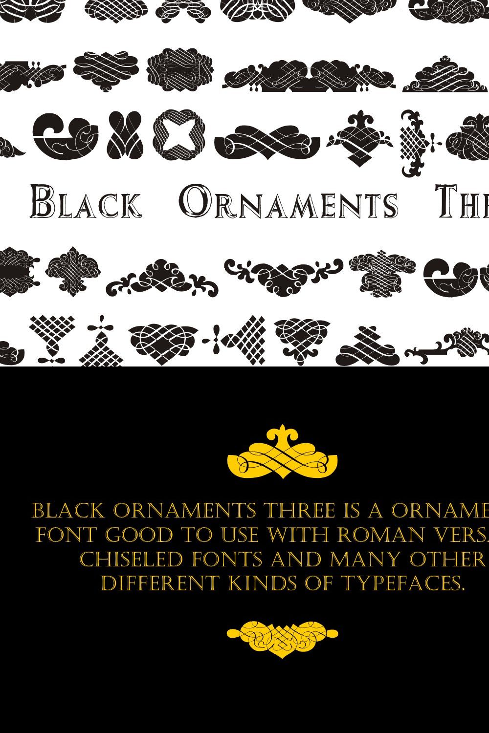 Black Ornaments Three pinterest preview image.